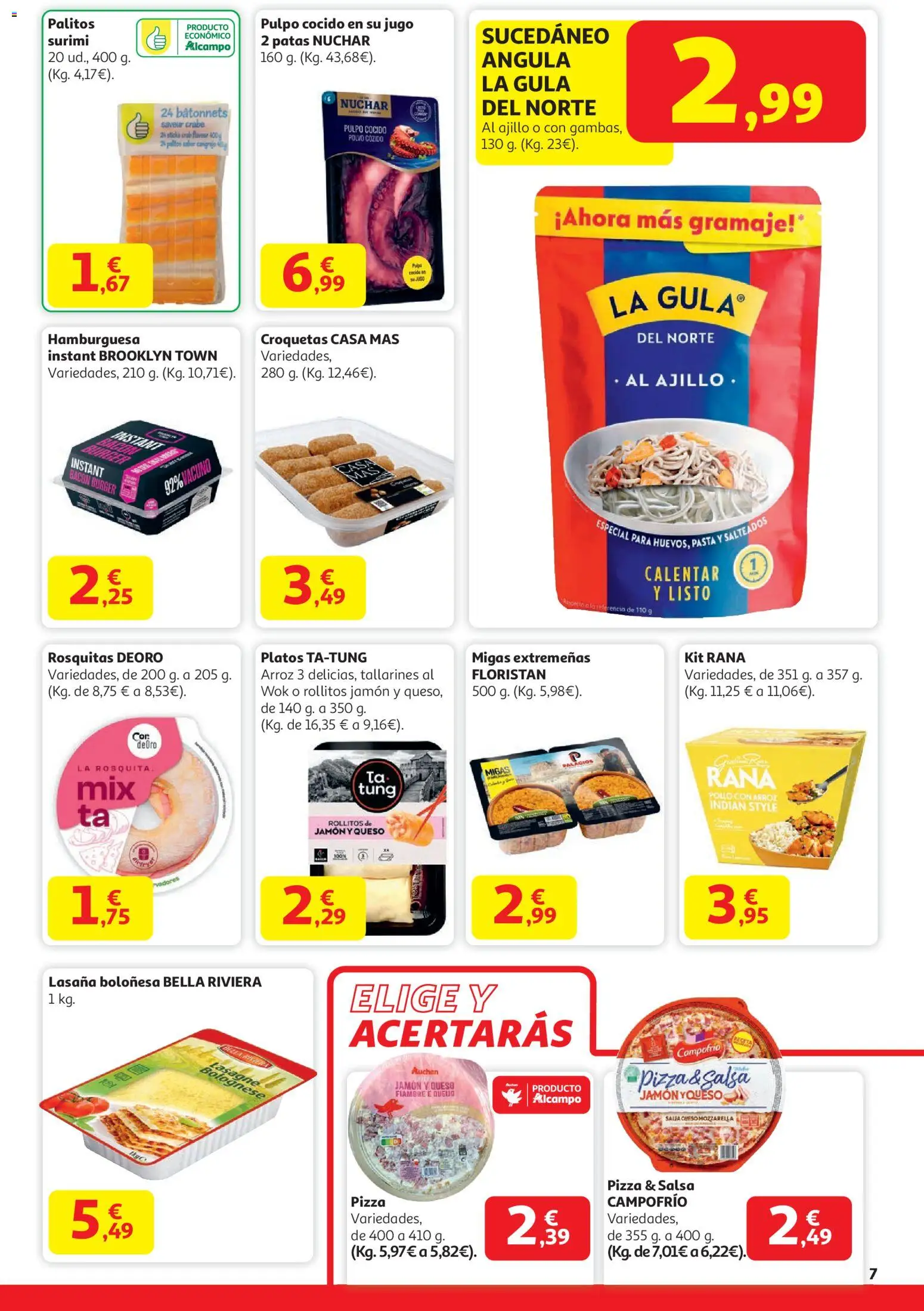 Alcampo - HG Nacional Cat │ válido desde el 15.01.2026 | Página: 7 | Productos: Queso, Jugo, Croquetas, Σοκολατούχο γάλα
