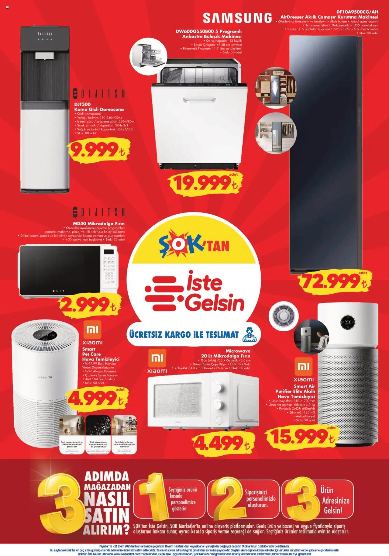 Şok Market Hafta sonu fırsatları - 18.10.2025 tarihinden itibaren geçerlidir | Sayfa: 3 | Ürünler: Çamaşır kurutma makinesi, Pantolon, Kurutma makinesi, Ses