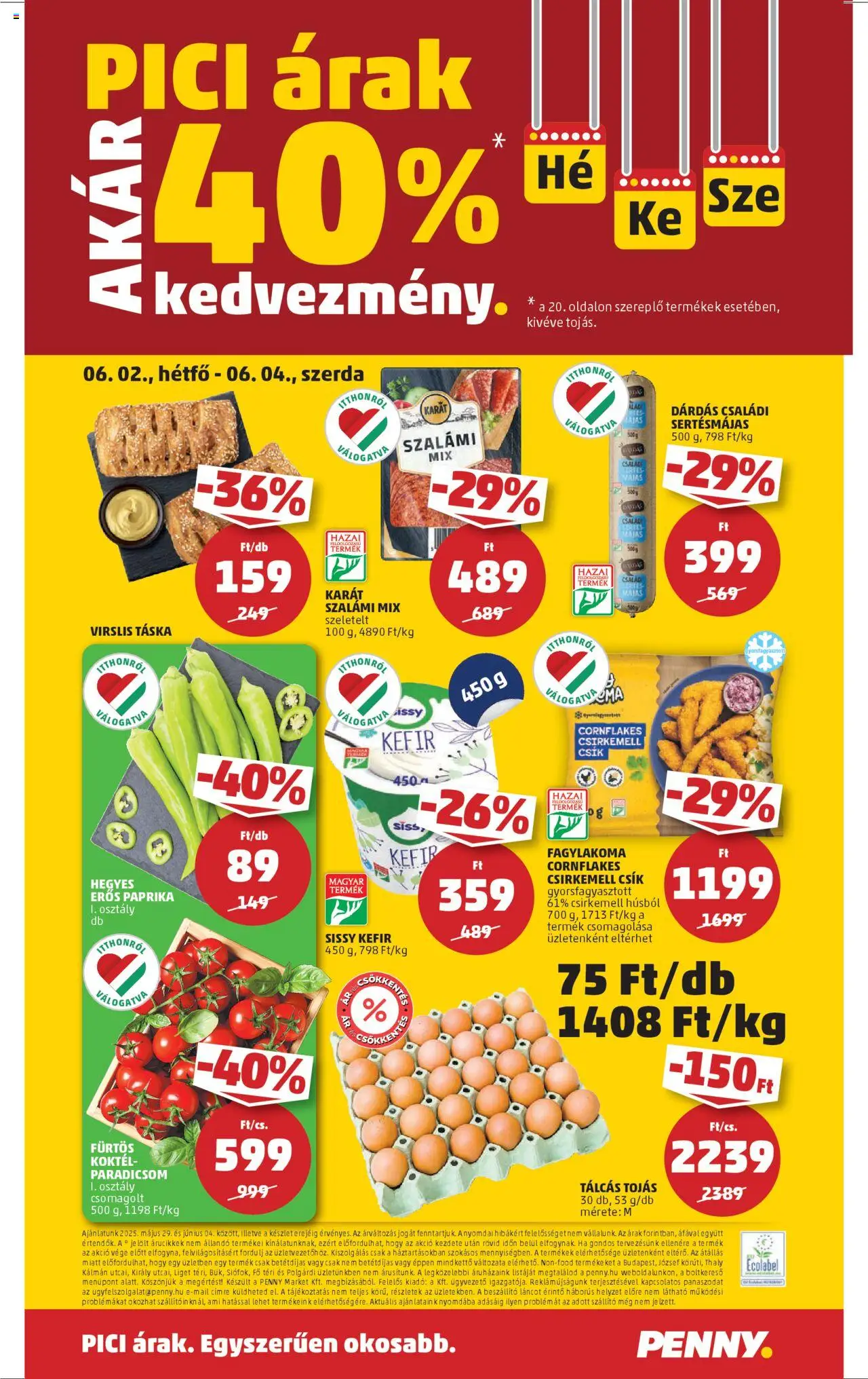 PENNY akciós ujság - amely érvényes a következő dátumtól: 29.05.2025 | Oldal: 24 | Termékek: Kefir, Szalámi, Paradicsom, Csirkemell