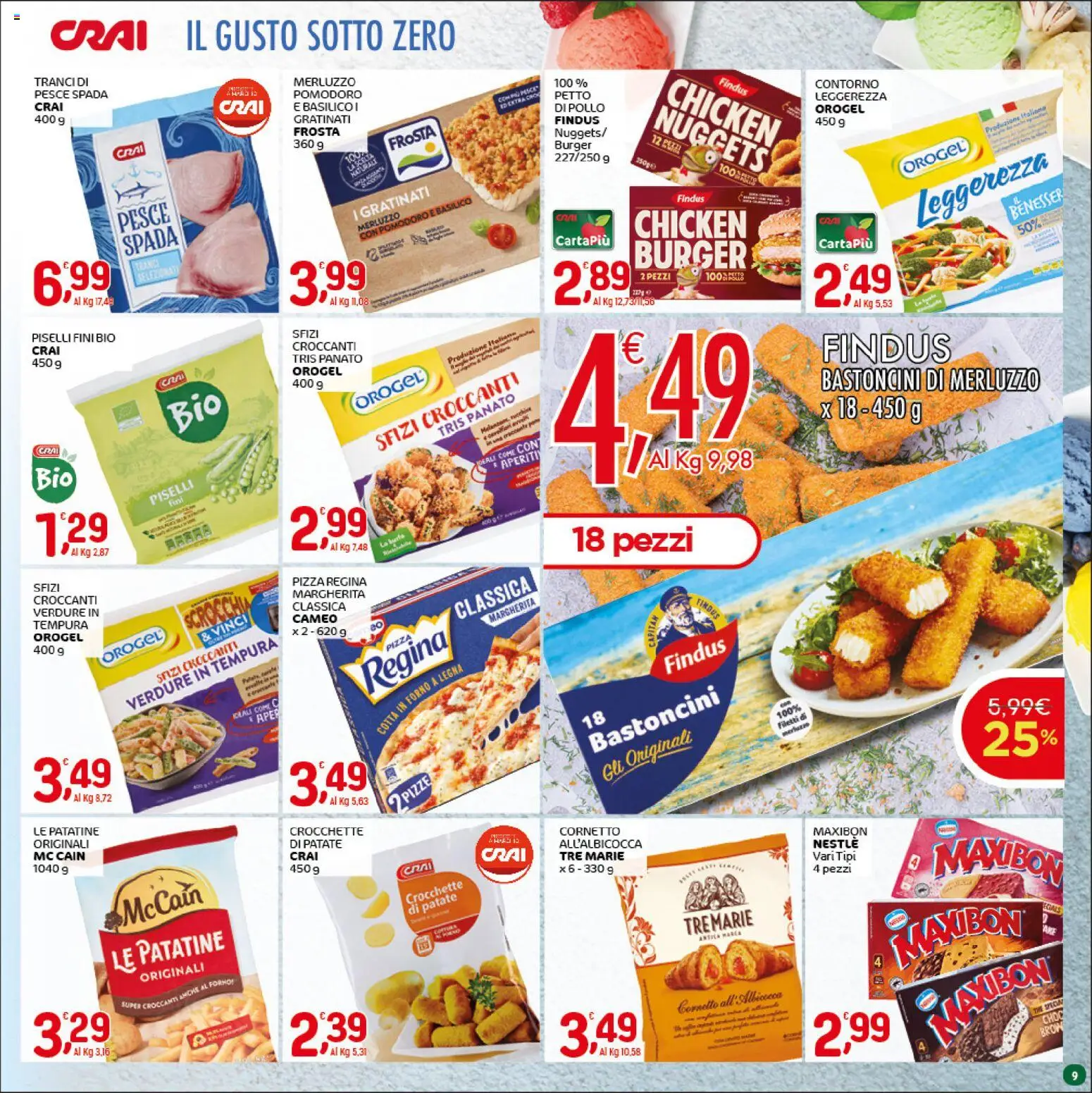 Volantino CRAI del 07.04.2026 | Pagina: 9 | Prodotti: Pizza, Pomodoro, Piselli, Forno