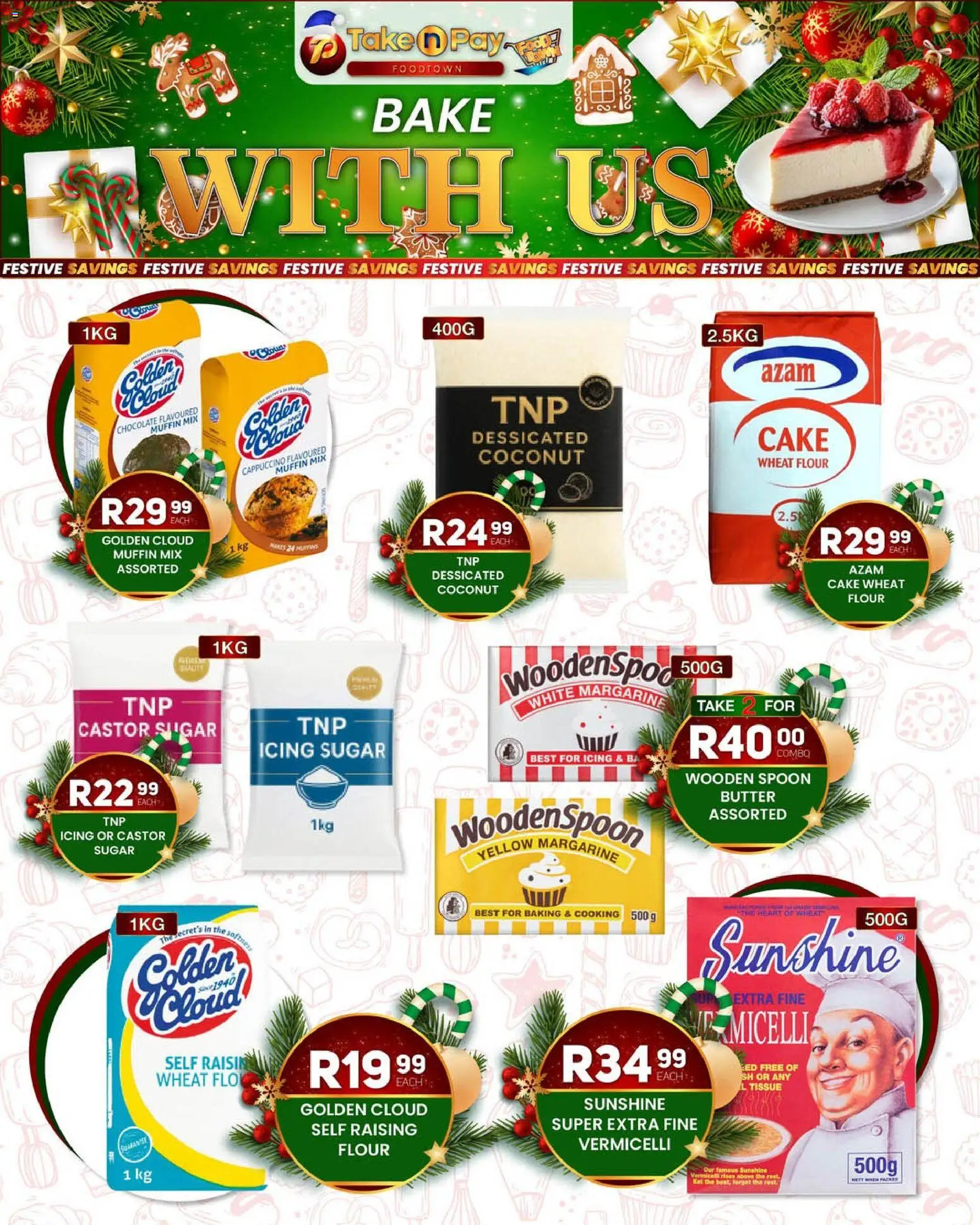 New Take n Pay catalogue – valid from 08.12.2025 | Page: 8 | Products: Muffins, Icing sugar, Butter, Chocolate