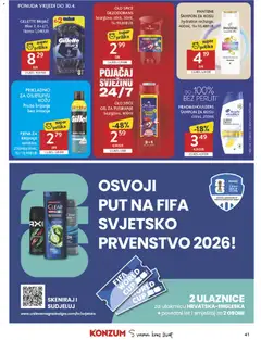 Katalog Konzum - Pregled kataloga iz trgovine Konzum, vrijedi od 08.04.2026 | Stranica: 41 | Proizvodi: Šampon, Brijač, Gel za tuširanje, Old Spice