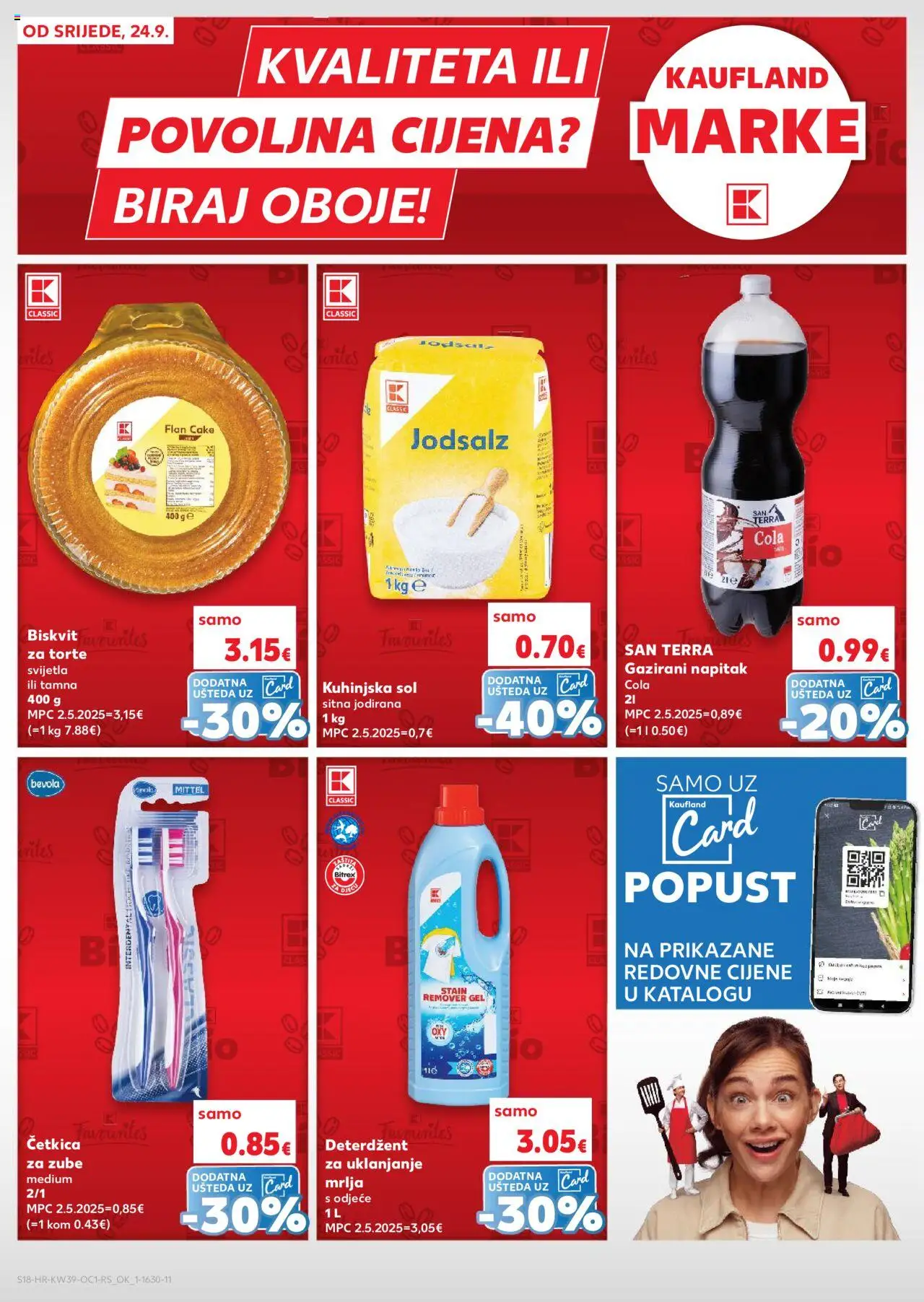 Kaufland HR akciós ujság - amely érvényes a következő dátumtól: 24.09.2025 | Oldal: 18 | Termékek: Cola