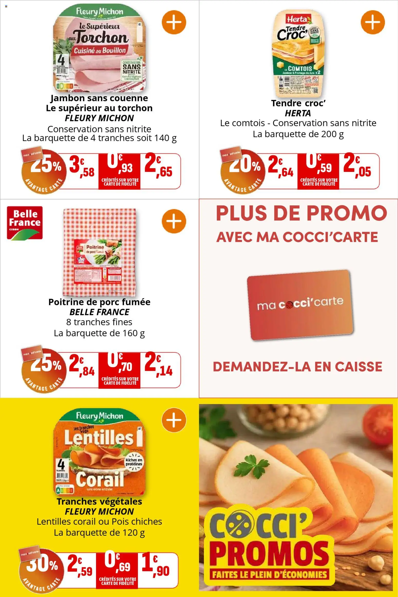 {H1} | Page: 7 | Produits: Pois chiches, Pois, Fromage, Porc