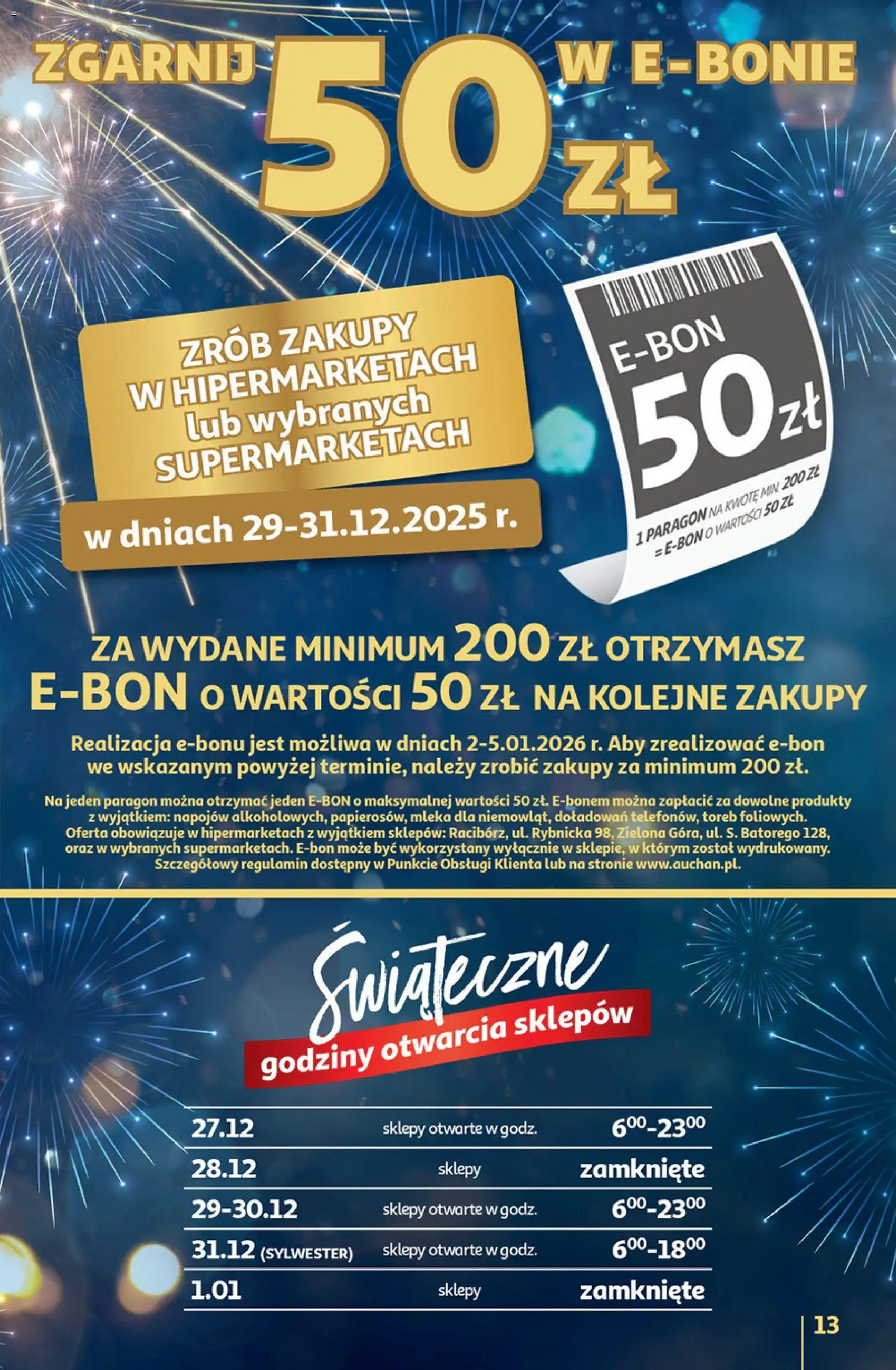 Auchan Gazetka - Sylwestrowe Okazje od 27.12.2025 | Strona: 13 | Produkty: Mleka