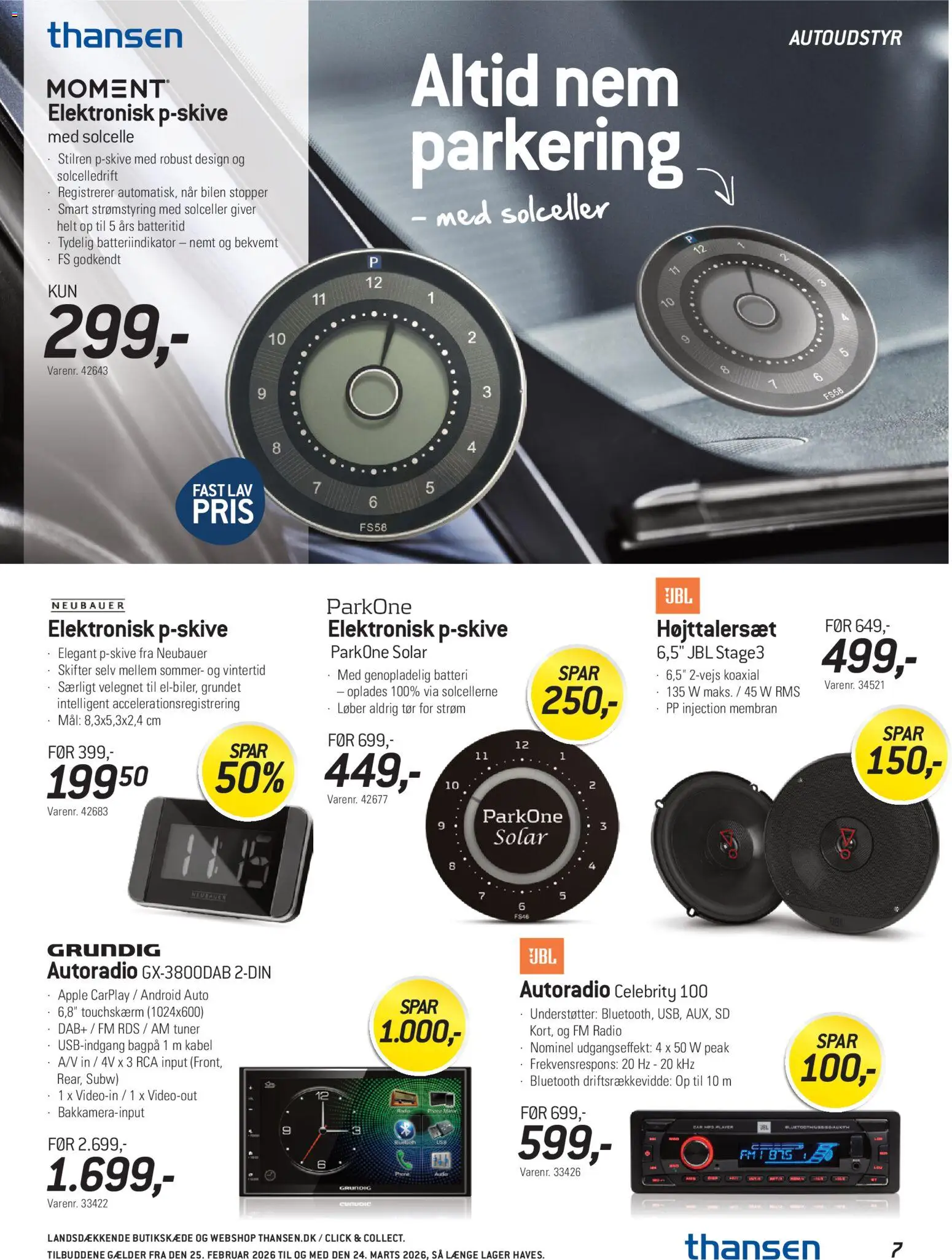 Thansen tilbudsavis – gyldig fra 25.02.2026 | Side: 7 | Produkter: Radio, Kabel, Batteri