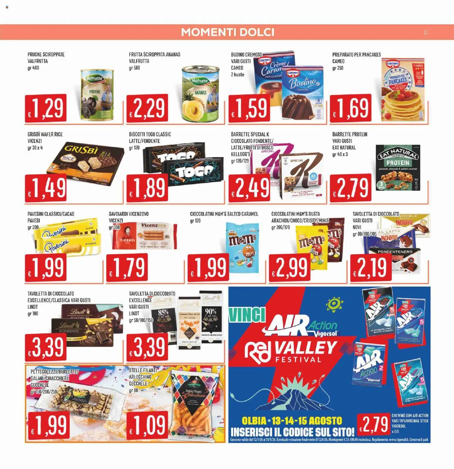 Volantino SISA del 22.01.2026 | Pagina: 11 | Prodotti: Biscotti, Ananas, Cacao, Cioccolatini