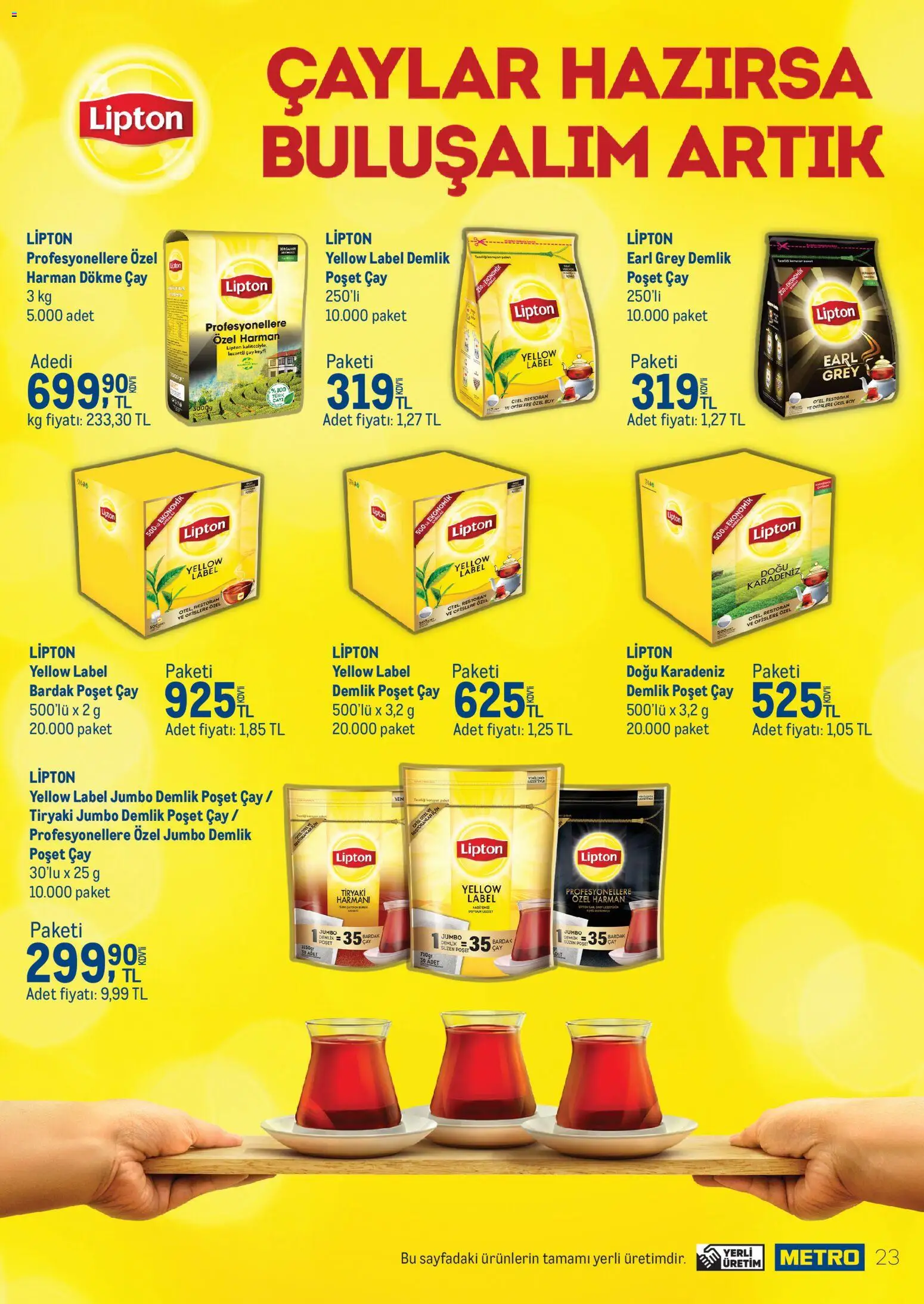 Metro - Gıda | Kozmetik | Deterjan - 27.11.2025 tarihinden itibaren geçerlidir | Sayfa: 23 | Ürünler: Çay, Demlik poşet çay, Bardak poşet çay, Demlik