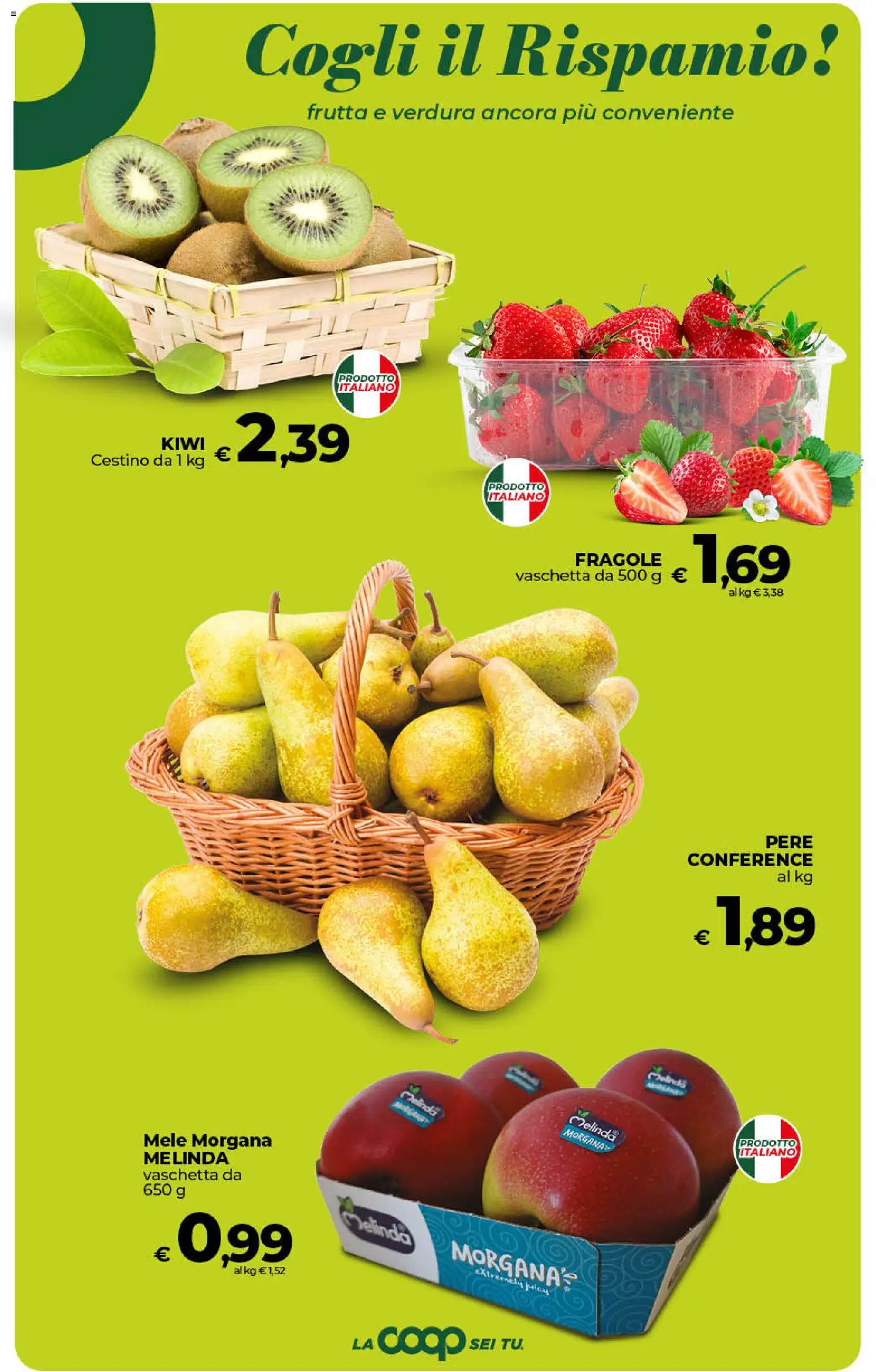Volantino Ipercoop del 17.04.2026 | Pagina: 21 | Prodotti: Fragole, Kiwi, Frutta, Cestino