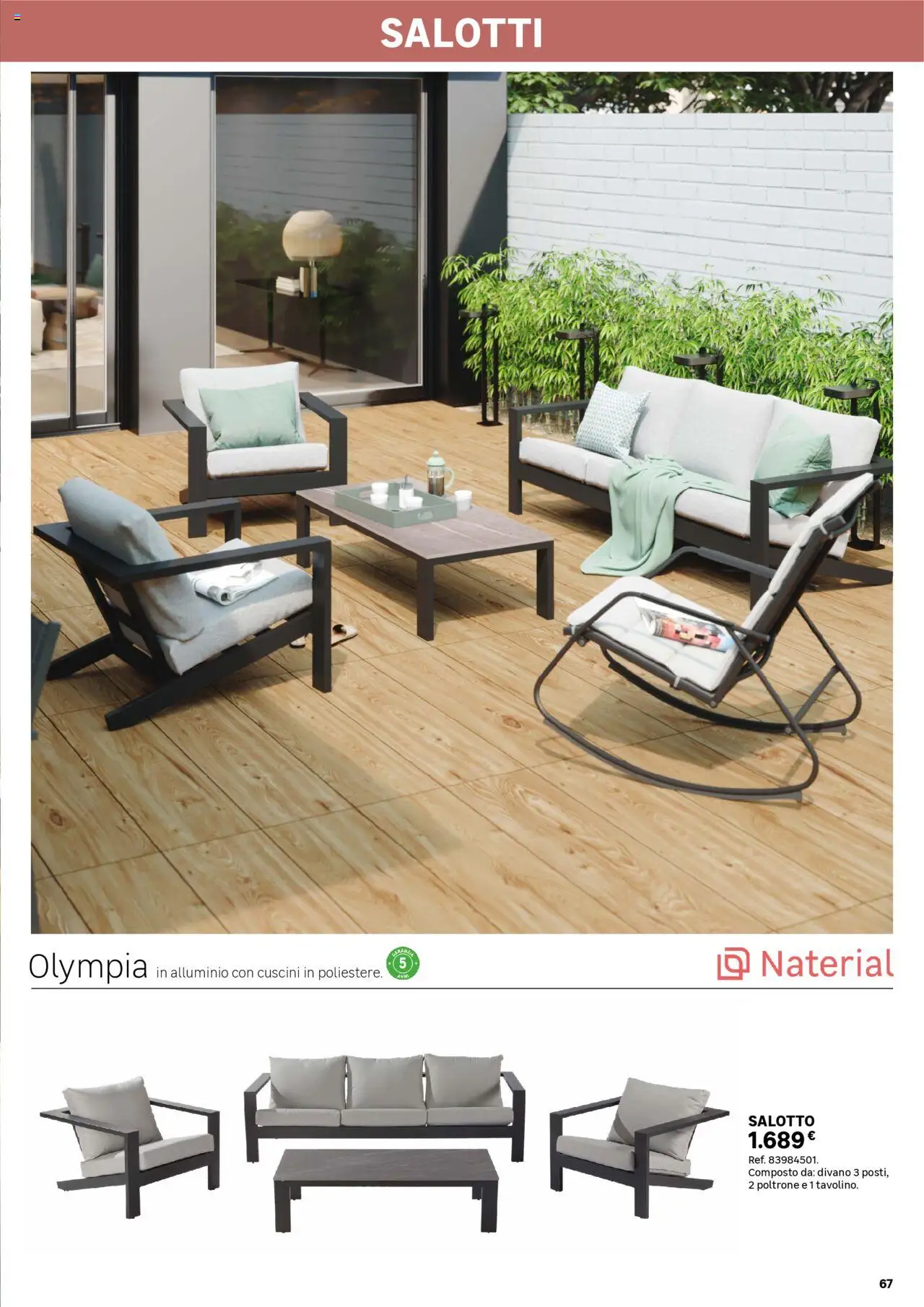 Volantino Leroy Merlin del 02.06.2025 | Pagina: 67 | Prodotti: Alluminio, Divano