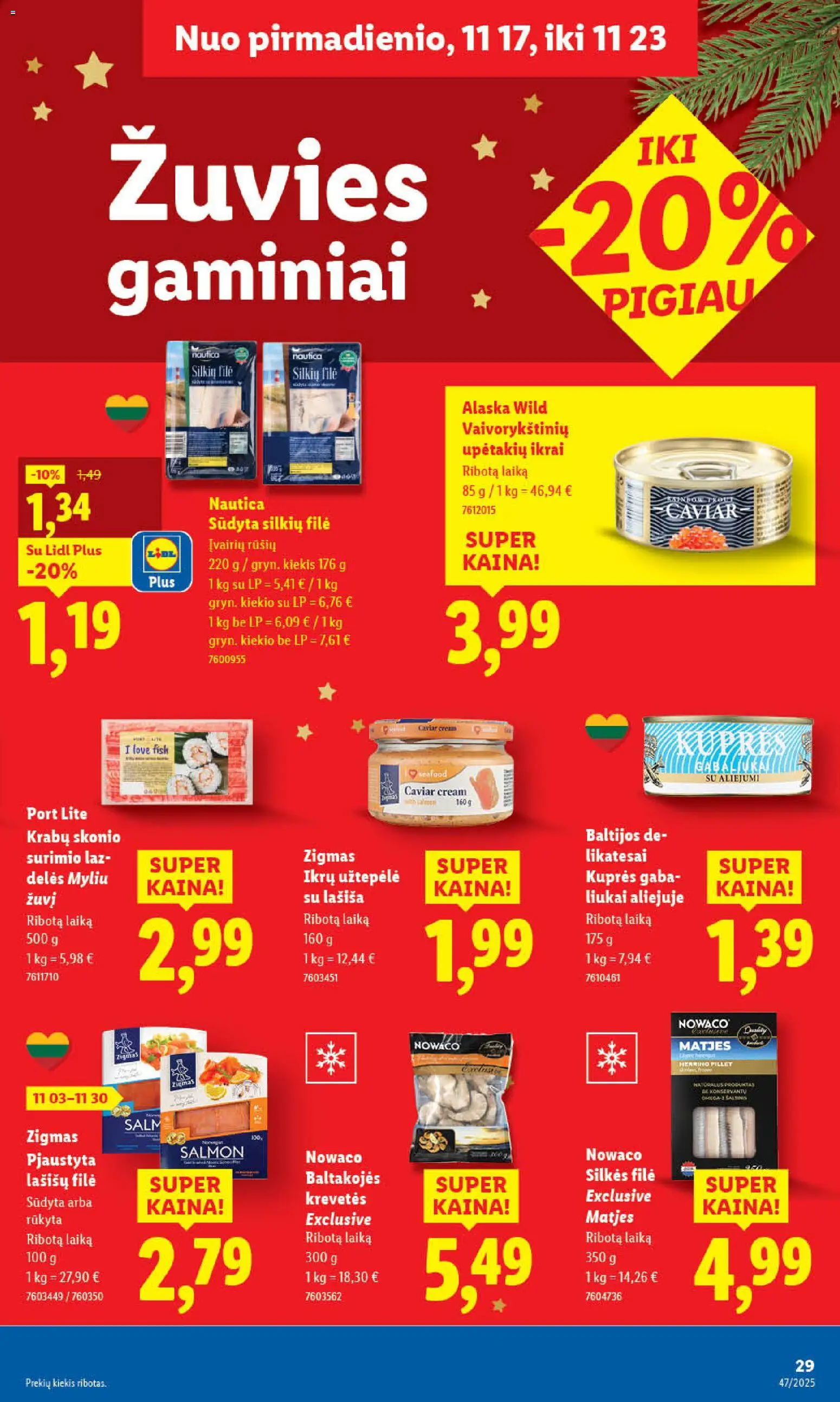 LIDL akcijos nuo 20.11.2025 | Puslapis: 37 | Prekių: Užtepėlė, Ikrai