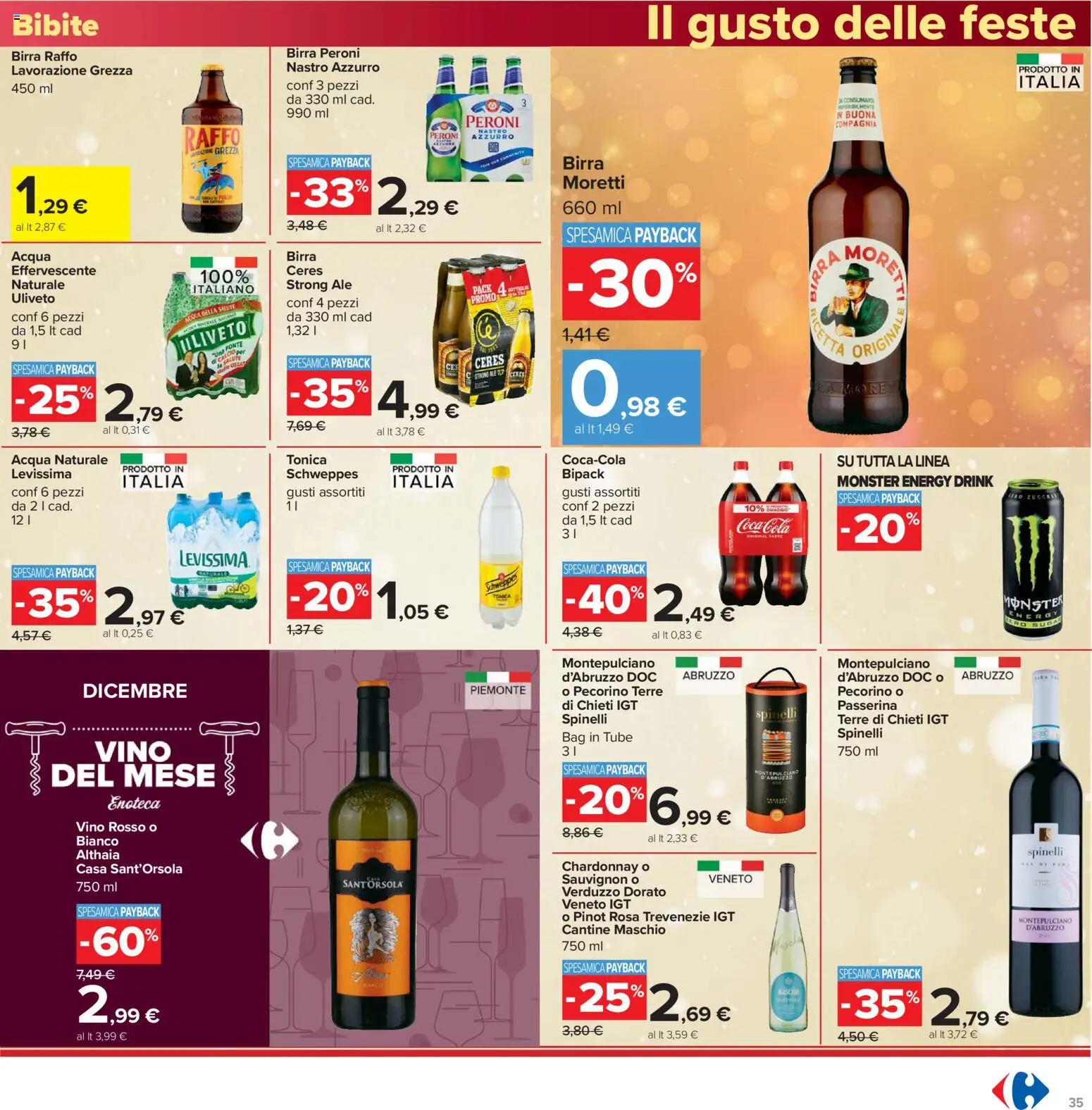 Volantino Carrefour del 16.12.2025 | Pagina: 35 | Prodotti: Vino, Ceres, Enoteca, Pecorino