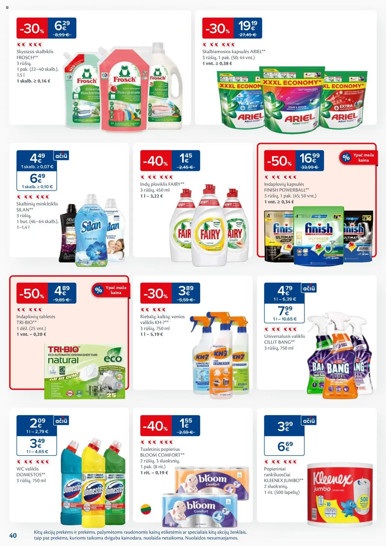 MAXIMA leidinys│galioja nuo 17.06.2025 | Puslapis: 40 | Prekių: Wc, Ploviklis, Tualetinis popierius