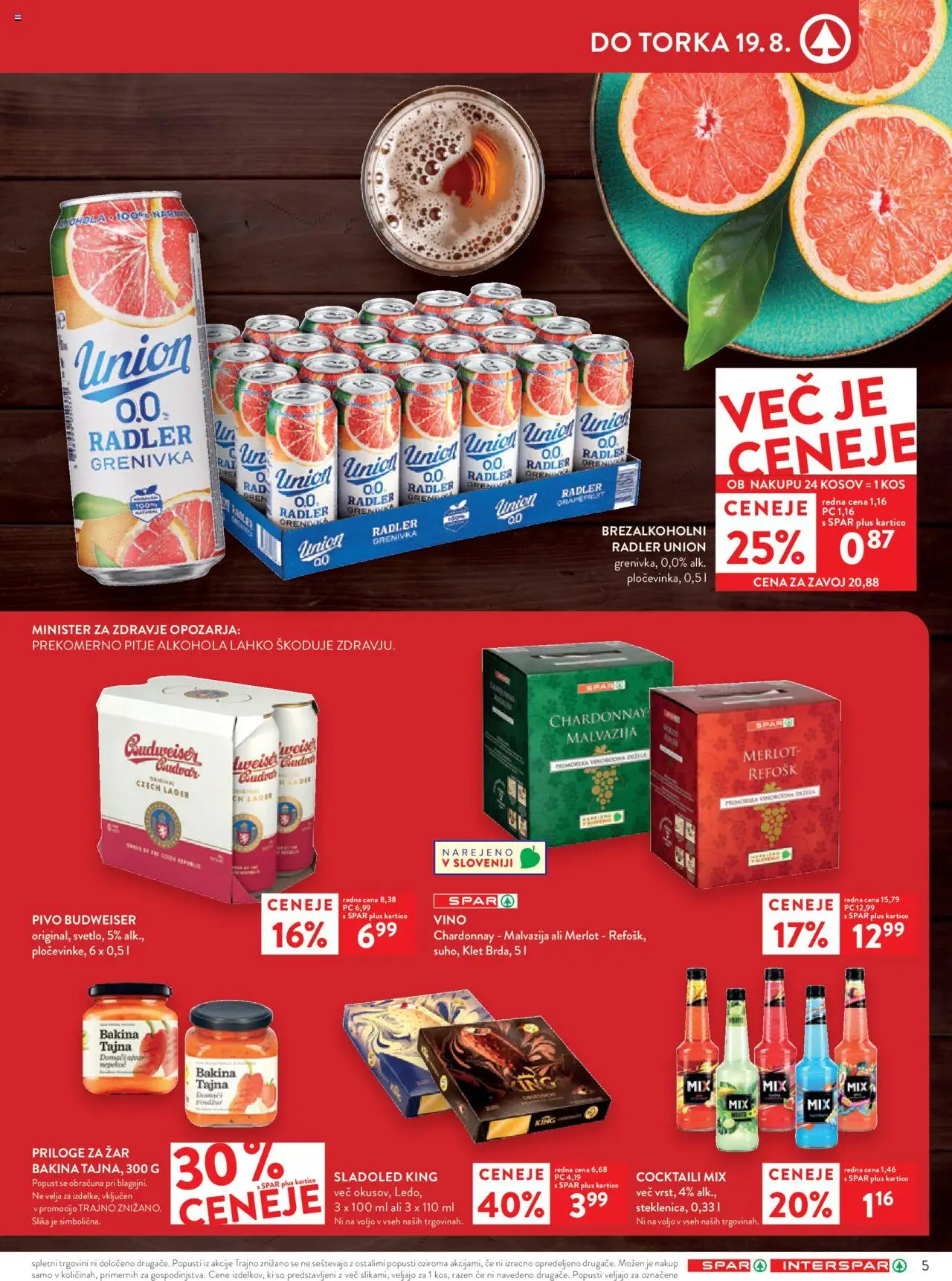Spar katalog 33/25 │ velja od 13.08.2025 | Stran: 5 | Izdelki: Ajvar, Vino, Pivo, Grenivka
