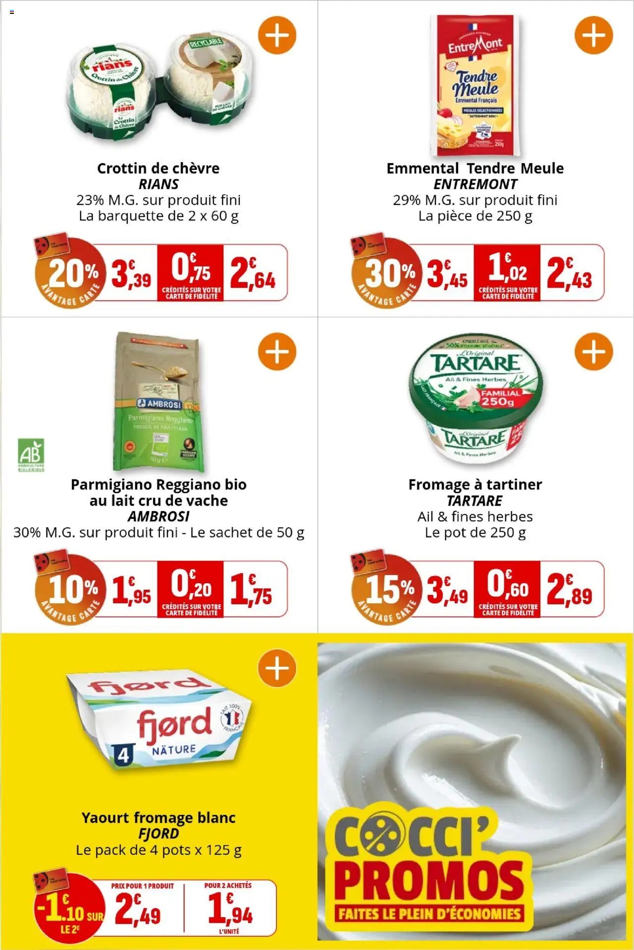  | Page: 9 | Produits: Fromage blanc, Lait, Fromage, Yaourt