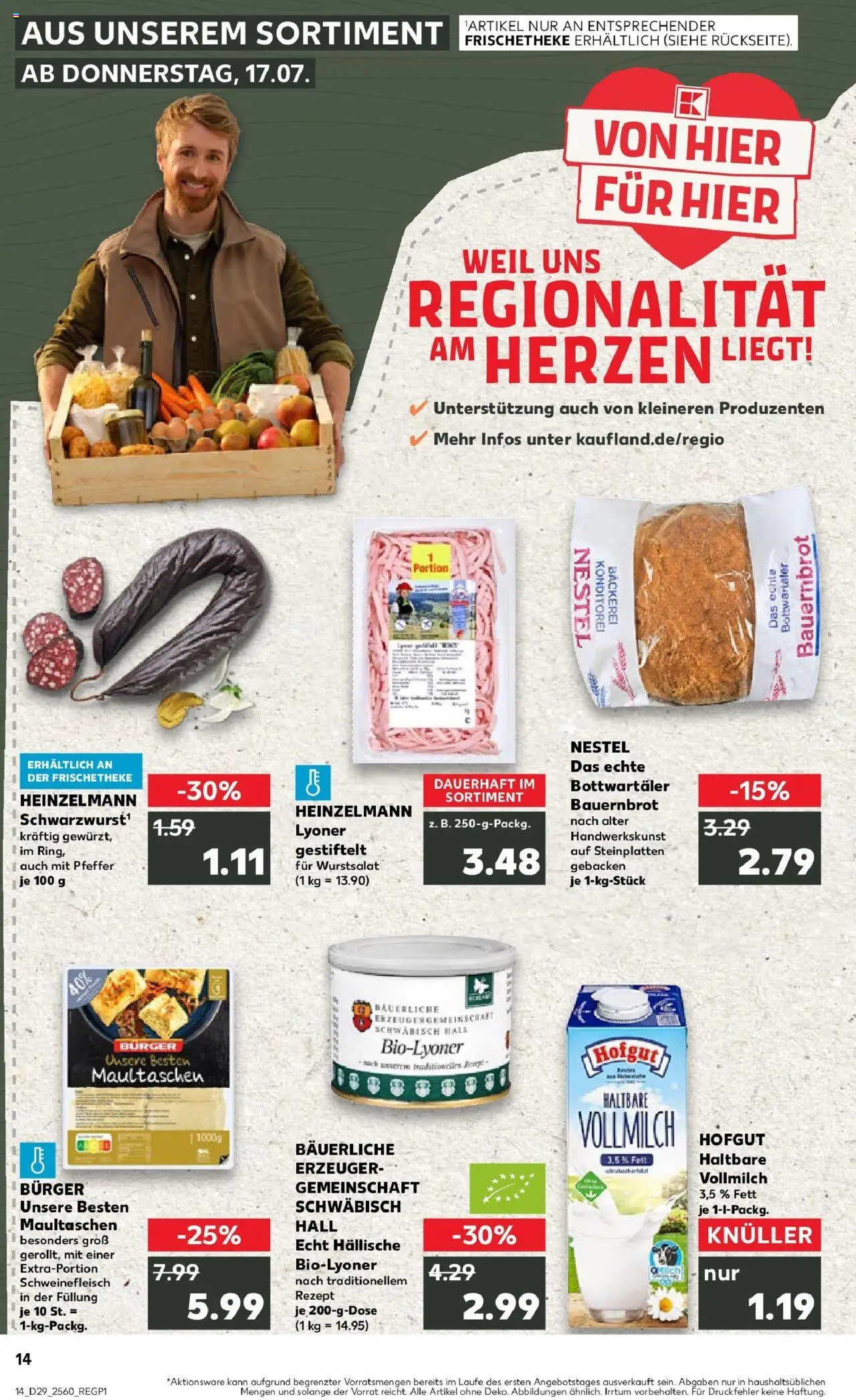Kaufland prospekt Steinheim An Der Murr	 - gültig ab dem 21.07.2025 | Seite: 27 | Produkte: Bäckerei, Burger, Pfeffer, Maultaschen