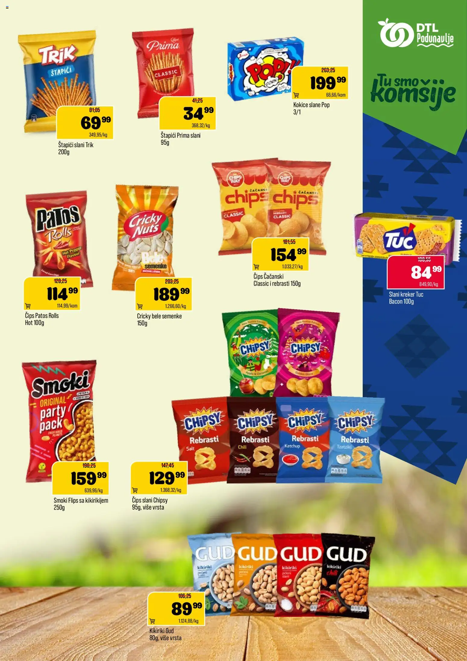 Podunavlje katalog - važi od 28.01.2026 | Strana: 9 | Proizvode: Čips, Smoki, Tuc, Kikiriki