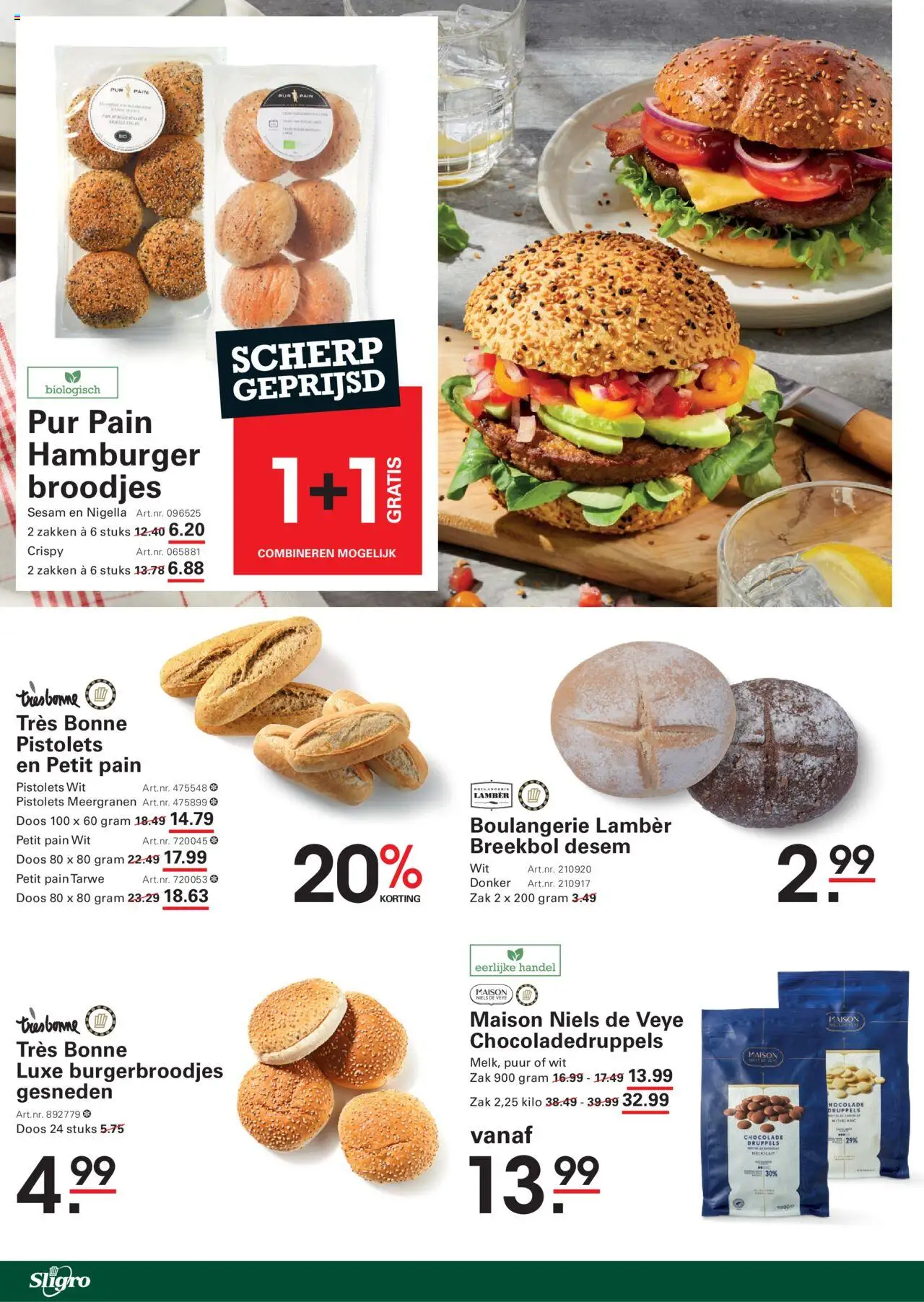  | Pagina: 14 | Producten: Chocolade, Hamburger, Zak, Broodjes