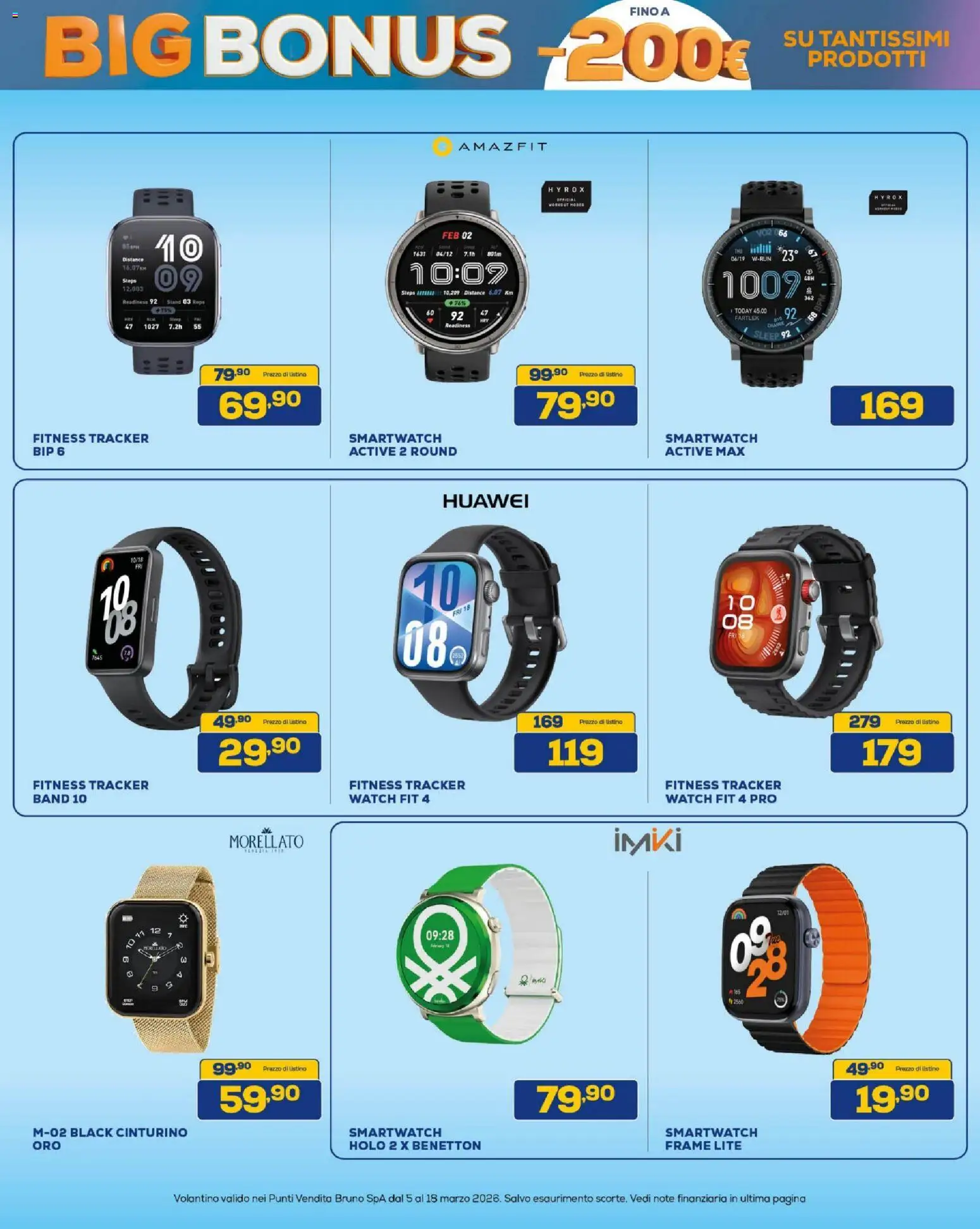 Volantino BRUNO del 05.03.2026 | Pagina: 15 | Prodotti: Huawei, Smartwatch