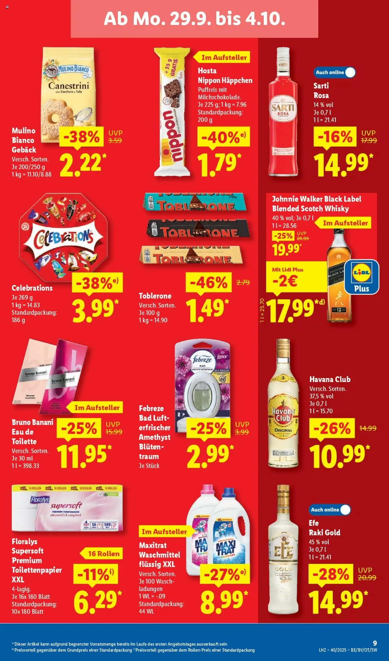 Lidl Prospekt Zossen – gültig ab 29.09.2025 | Seite: 15 | Produkte: Toilette, Bad, Celebrations, Waschmittel