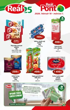 Reál - Akciós újság Pont - amely érvényes a következő dátumtól: 18.02.2026