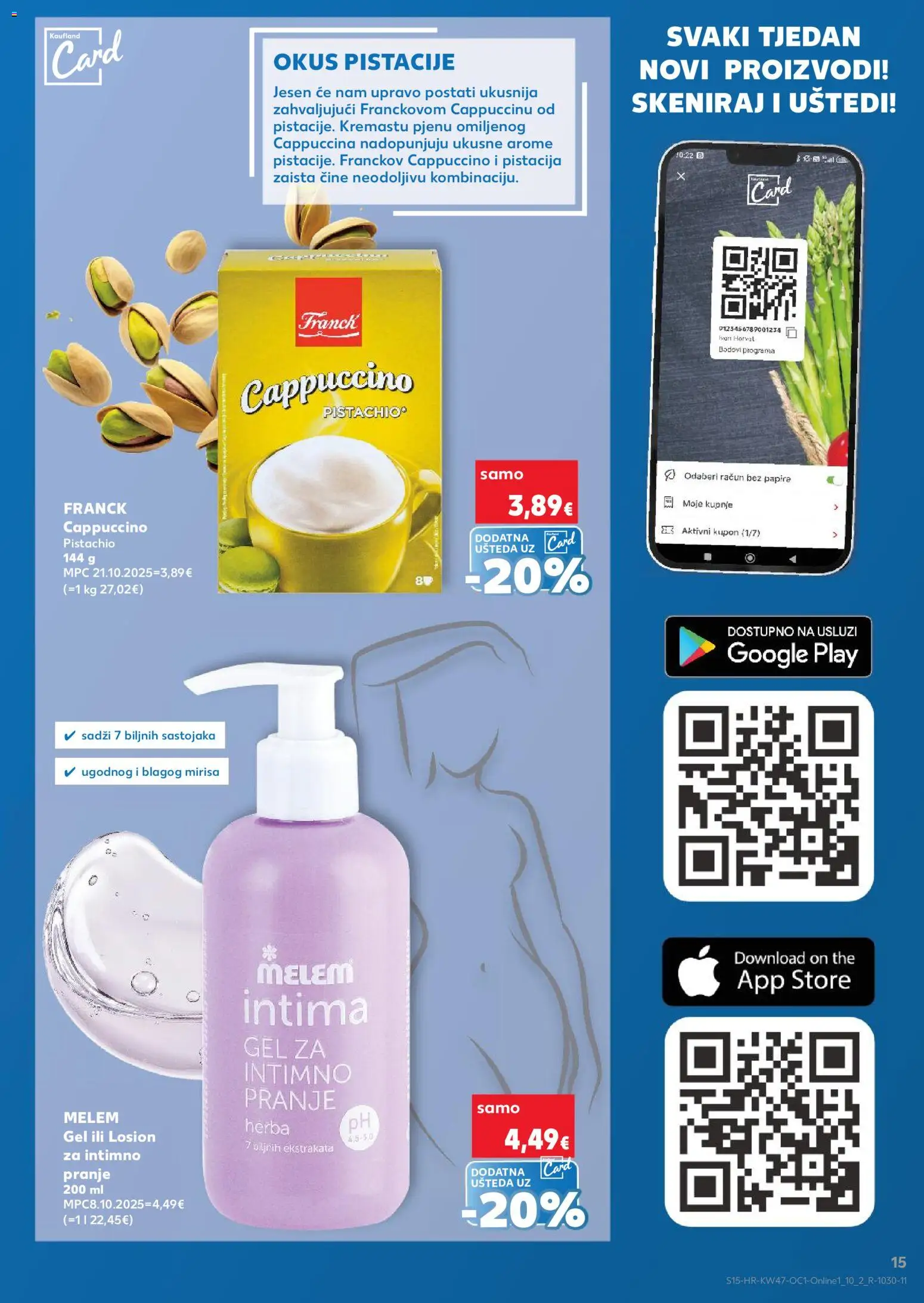 Kaufland katalog | vrijedi od 19.11.2025 | Stranica: 15 | Proizvodi: Melem, Cappuccino, Pistacije