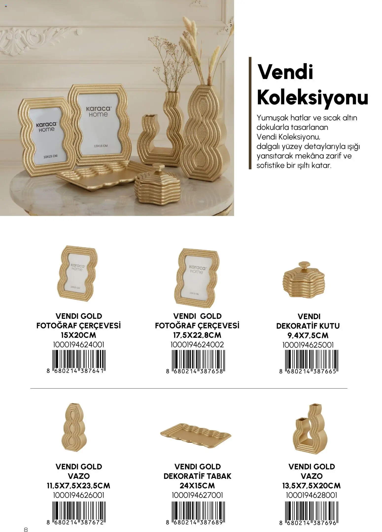 Karaca Home Katalog Dekoratif - İlkbahar / Yaz 2026 - 01.03.2026 tarihinden itibaren geçerlidir | Sayfa: 8 | Ürünler: Kutu, Vazo