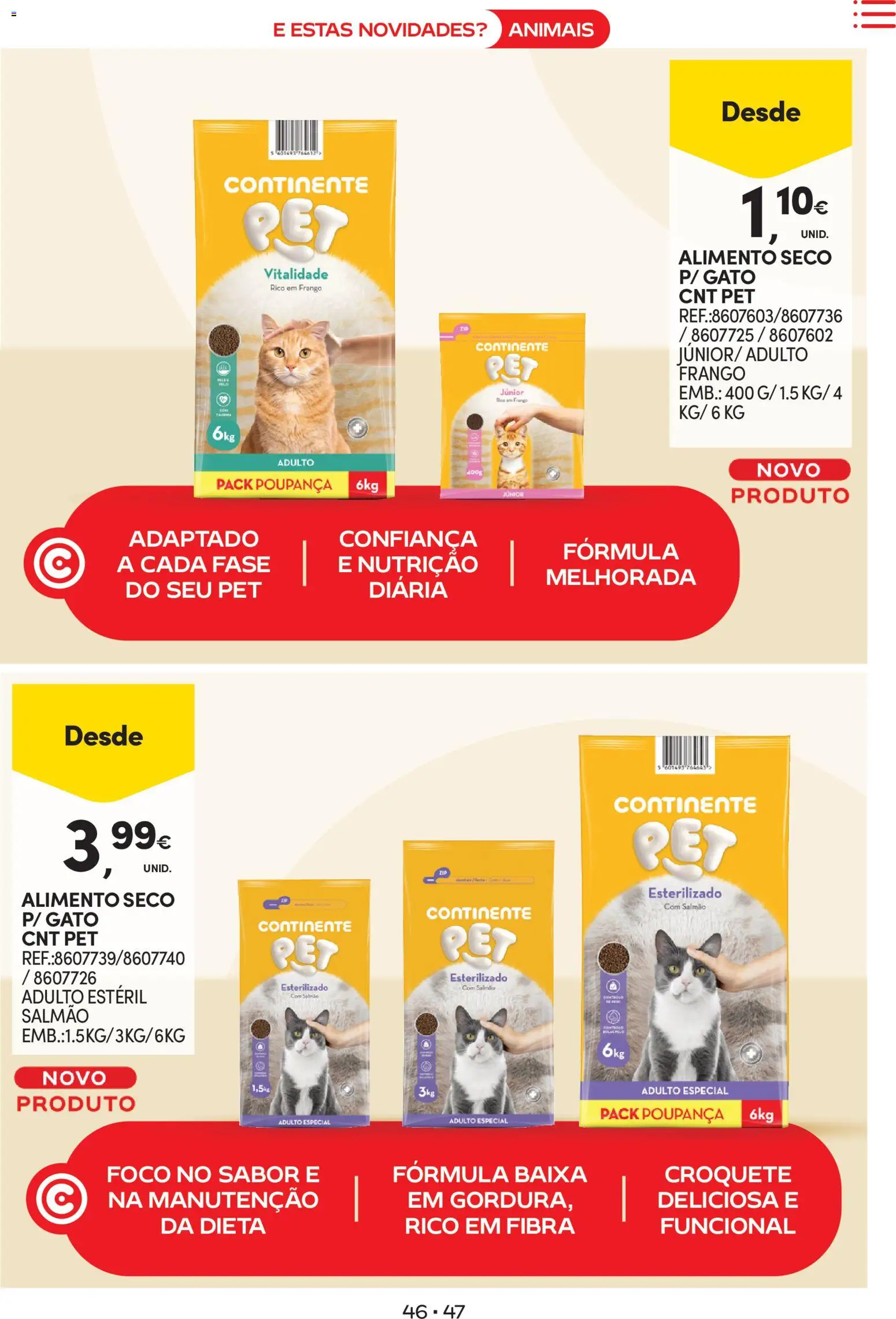 Continente - Novidades de que toda a gente gosta │ válido de 10.02.2026 | Página: 47 | Produtos: Frango, Salmão