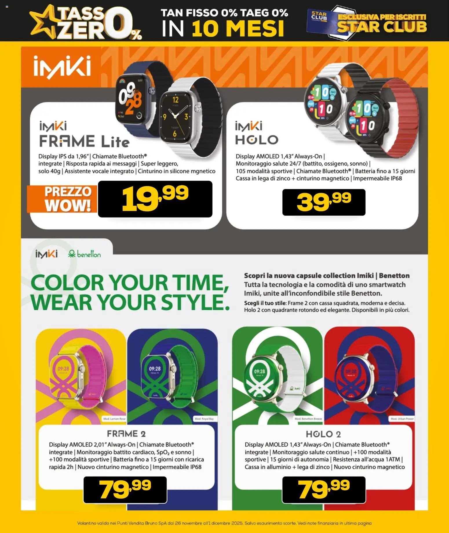 Volantino Euronics del 26.11.2025 | Pagina: 3 | Prodotti: Silicone, Alluminio, Smartwatch, Batteria