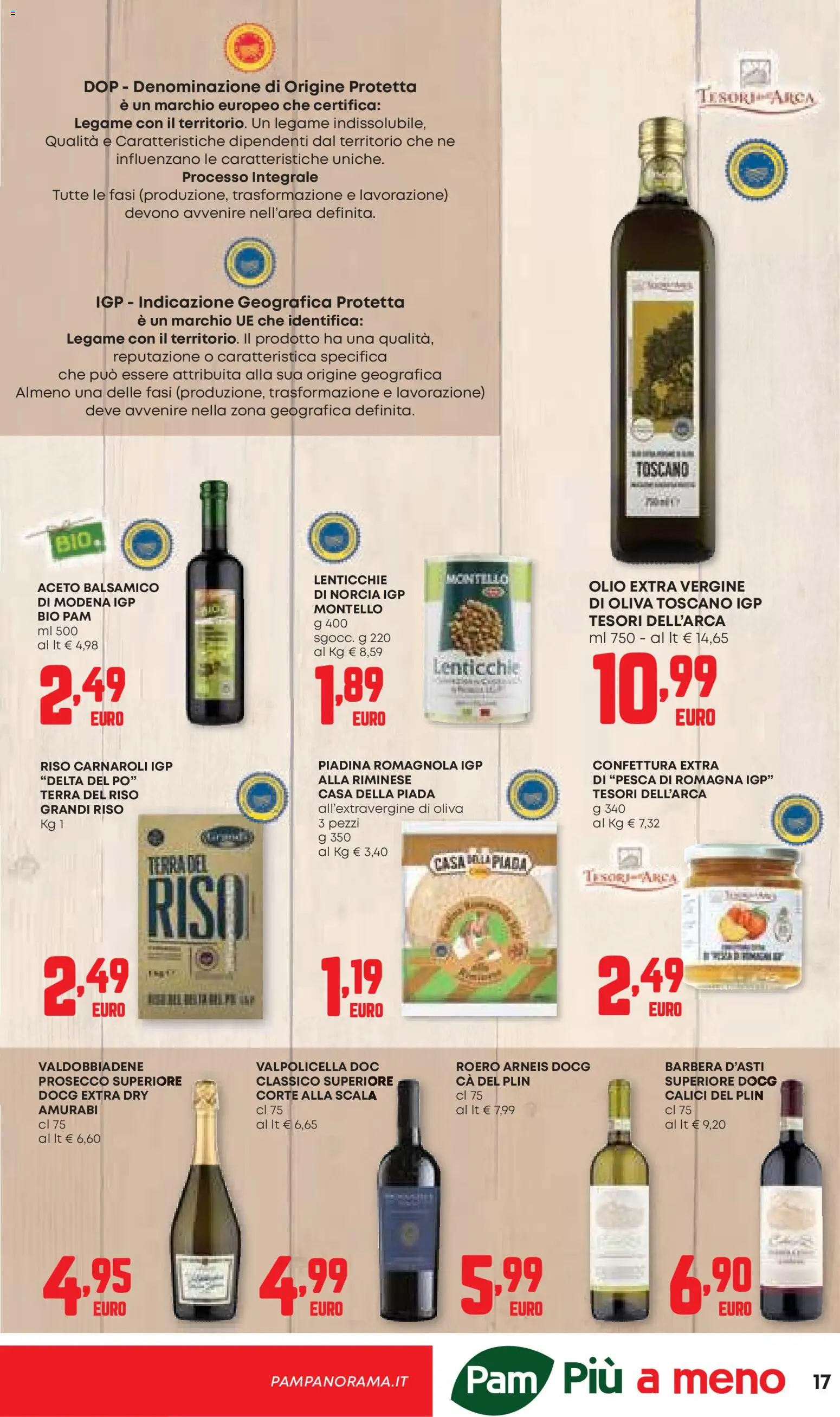 Volantino PAM del 12.02.2026 | Pagina: 17 | Prodotti: Prosecco, Lenticchie, Pesca, Terra