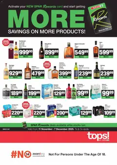 Tops at Spar specials catalogue – valid from 11.11.2025