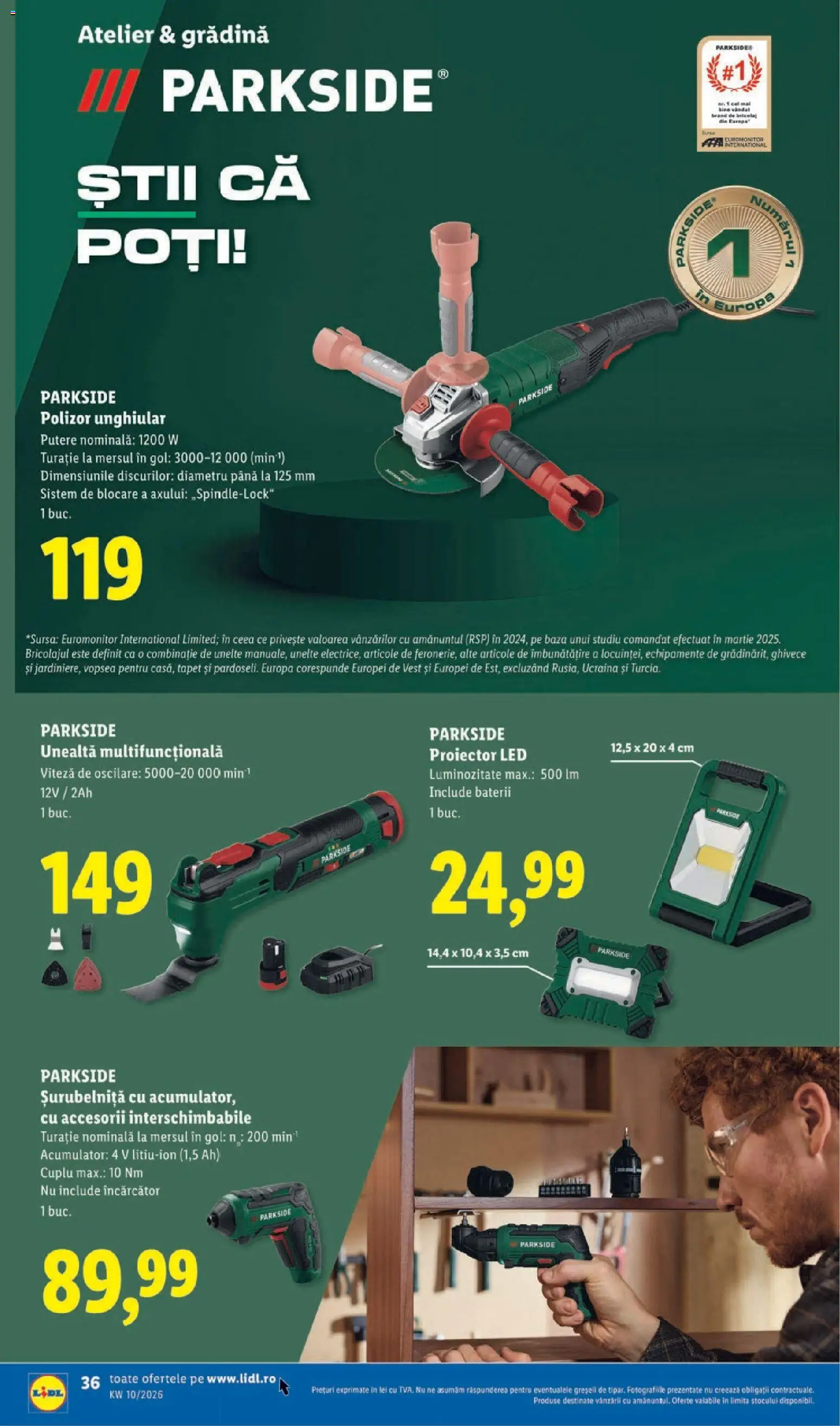 Noul catalog Lidl – valabil de la 02.03.2026 | Pagină: 36 | Produse: Vopsea, Babak, Tapet, Baterii