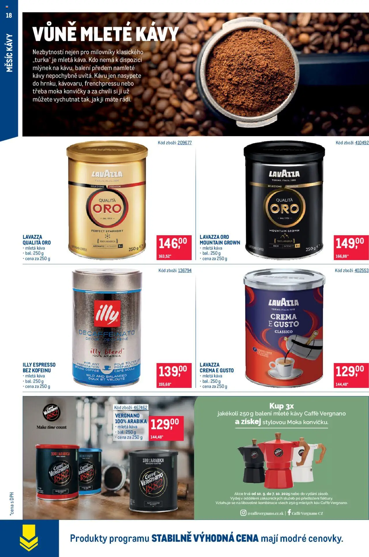 Makro leták - Měsíc kávy od 10.09.2025 | Strana: 18 | Produkty: Lavazza, Illy, Mlýnek, Lavazza Oro