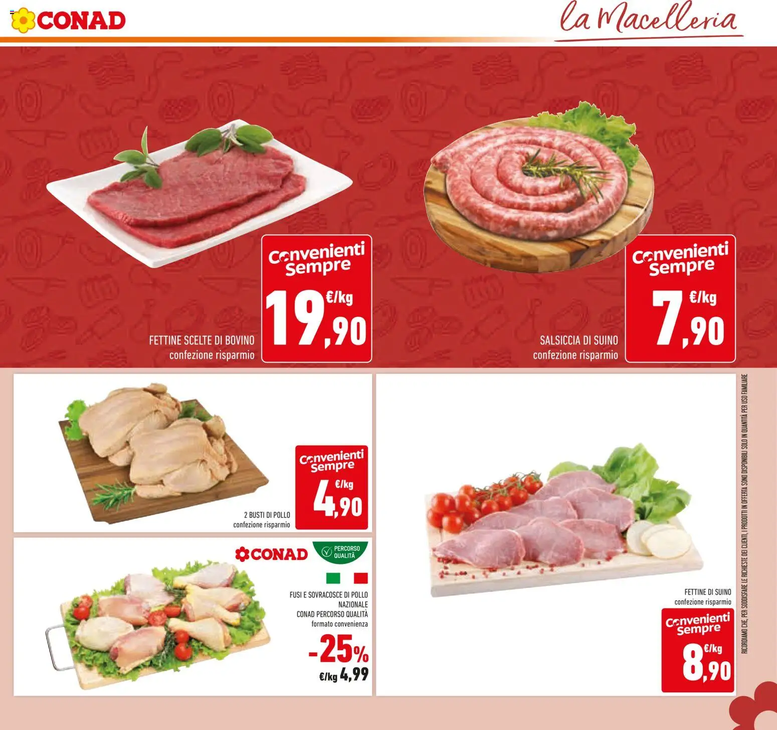 Volantino Conad del 06.11.2025 | Pagina: 15 | Prodotti: Bovino, Pollo, Suino, Salsiccia