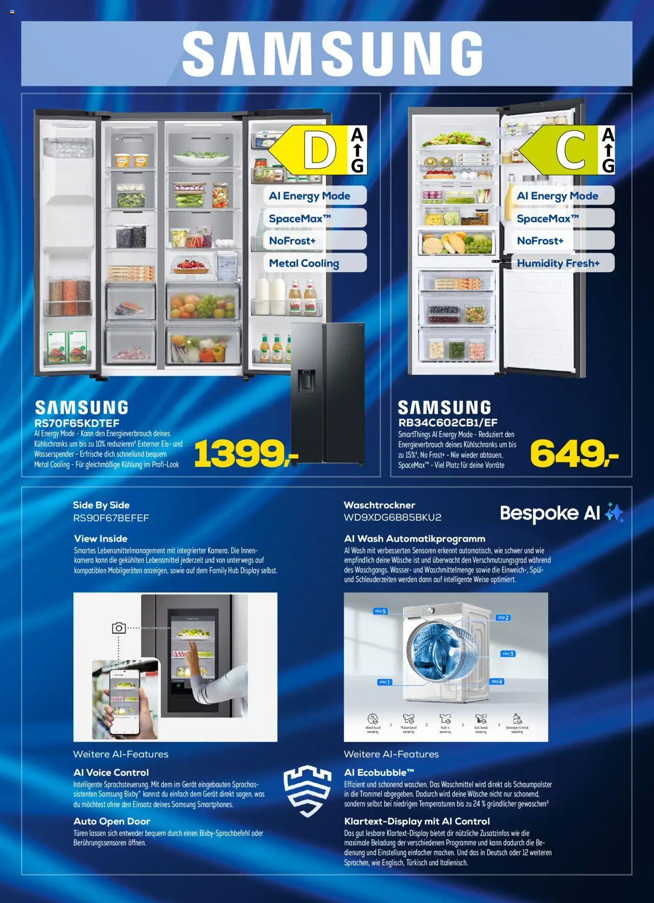Euronics Prospekt 	 – gültig ab 24.09.2025 | Seite: 3 | Produkte: Energy, Samsung, Waschtrockner, Eis