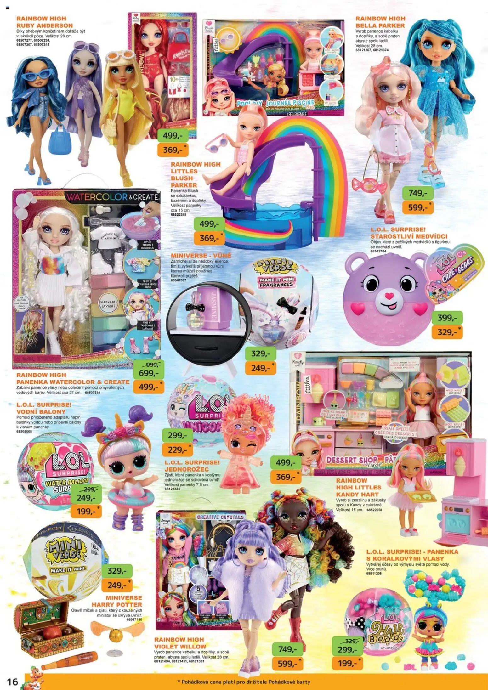 Dráčik leták od 16.04.2026 | Strana: 16 | Produkty: Balonky, Zákusky, Harry Potter, Oblečení