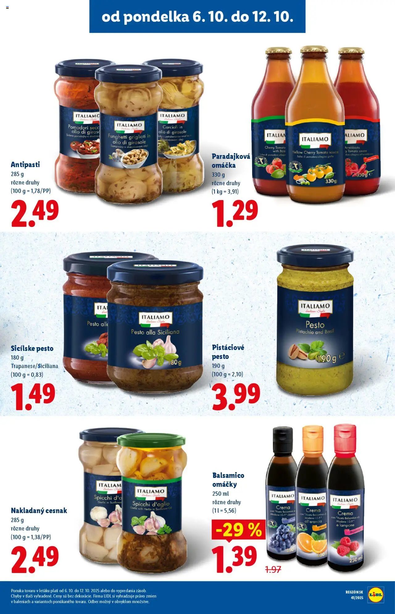 Nové Lidl akcie – leták je platný od 06.10.2025 | Strana: 27 | Produkty: Olej, Cesnak, Omáčka