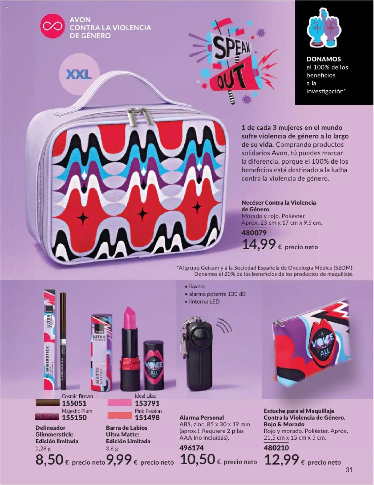Catálogo AVON campaña 6 │ válido desde el 01.06.2025 | Página: 31 | Productos: Maquillaje, Delineador, Barra de labios, Neceser