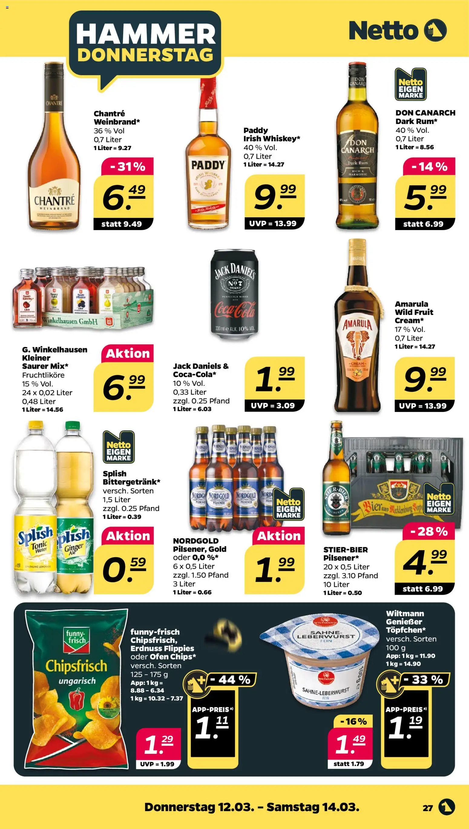 Netto Prospekt 	 – gültig ab 09.03.2026 | Seite: 33 | Produkte: Coca cola, Cola, Jack Daniel's, Chantré