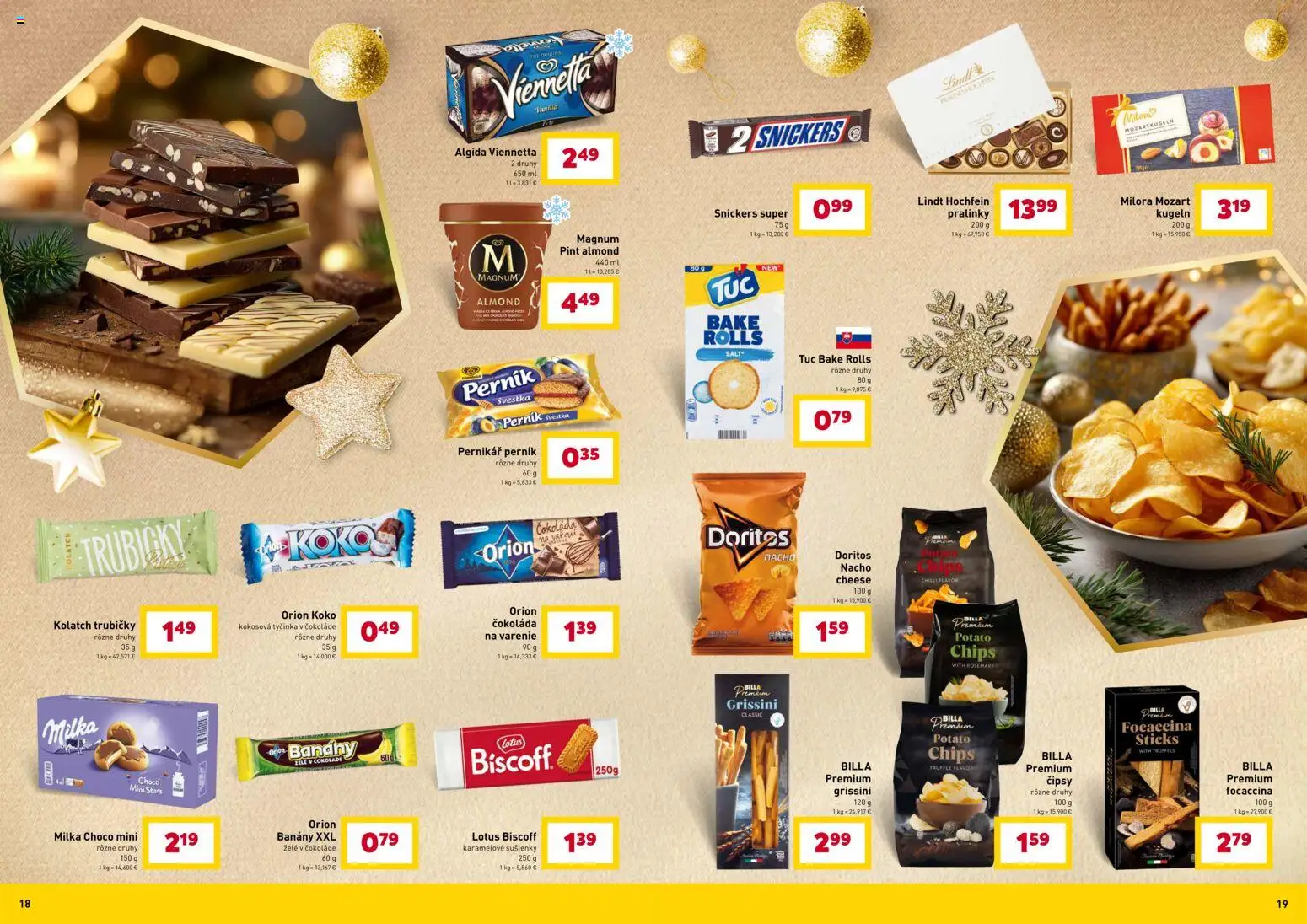 Nové Billa akcie – leták je platný od 12.11.2025 | Strana: 10 | Produkty: Banány, Lindt, Magnum, Milka