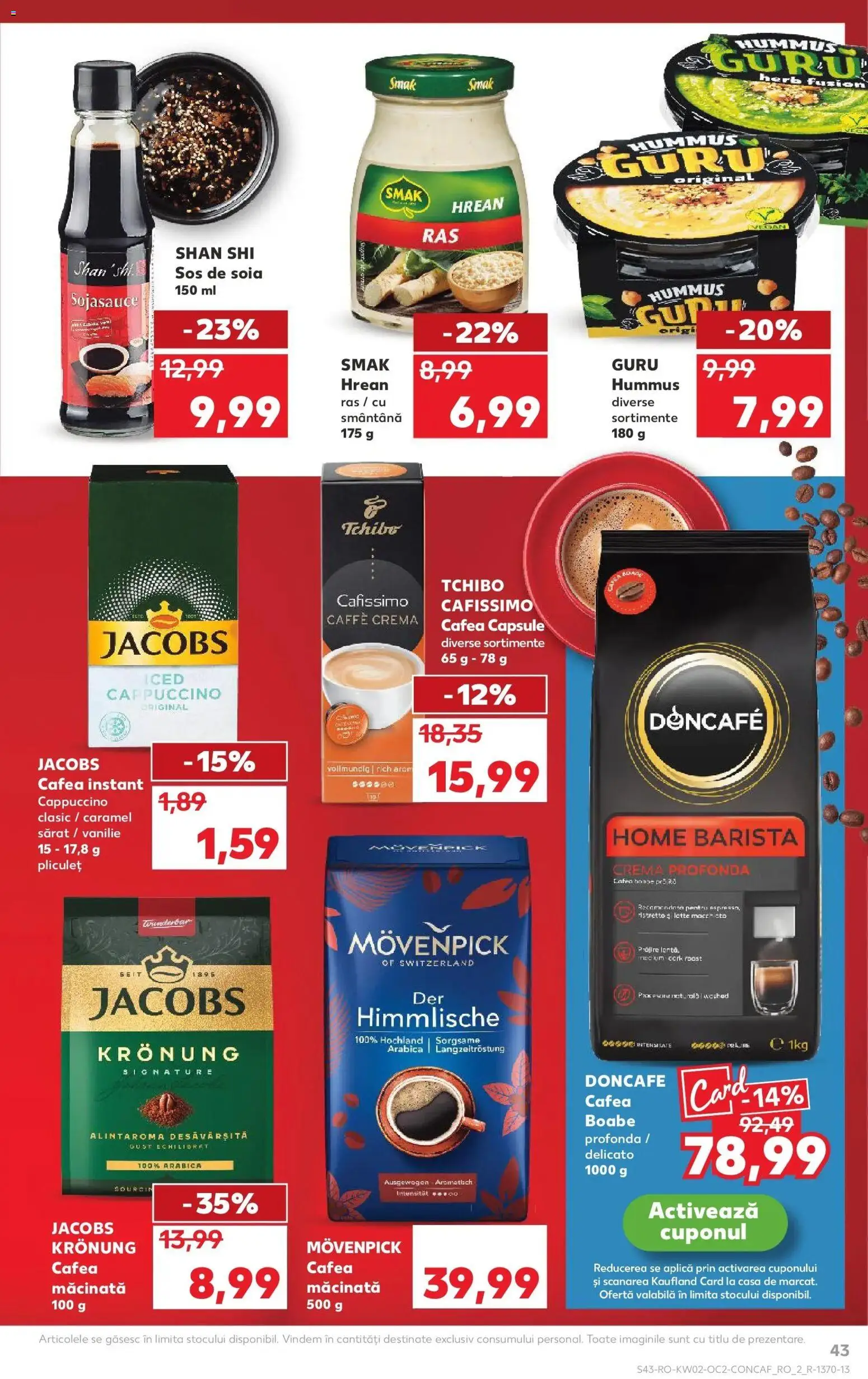 Noul catalog Kaufland – valabil de la 07.01.2026 | Pagină: 43 | Produse: Köpek çiti, Cremă, Cafea, Sos