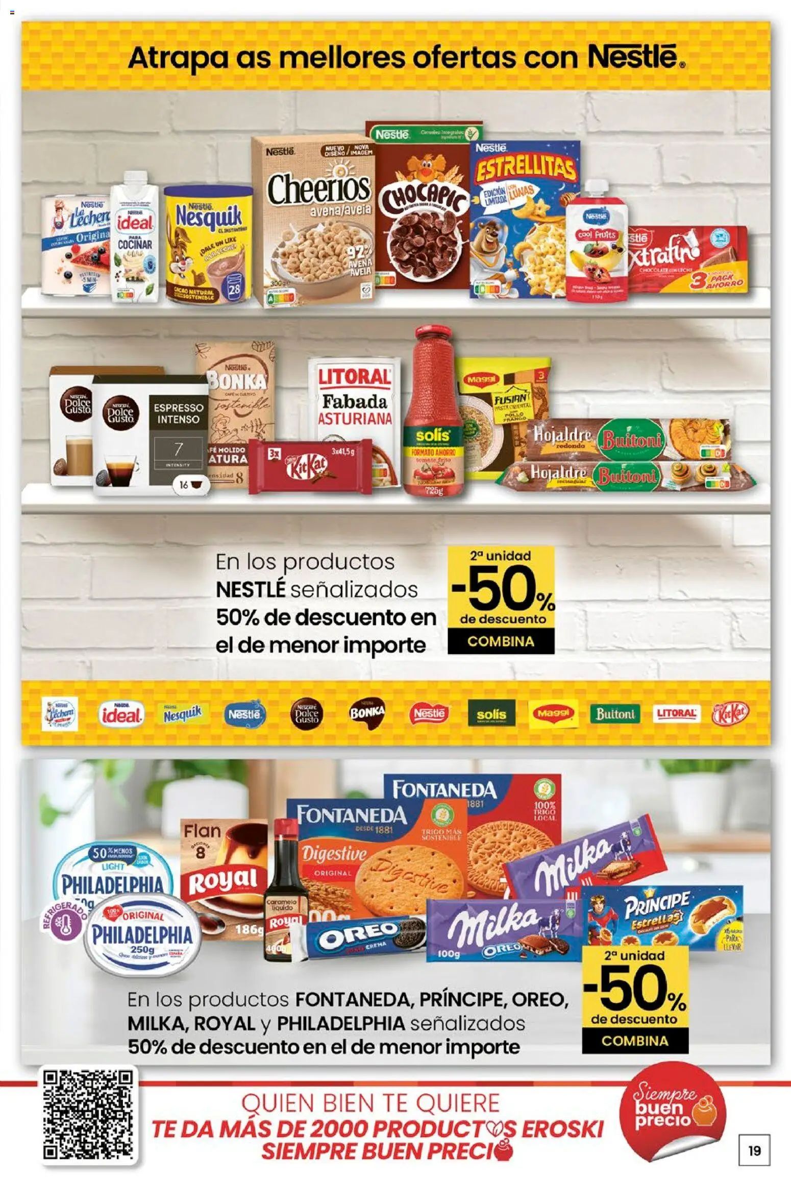 Eroski - Quién bien te quiere te hará ahorrar │ válido desde el 15.01.2026 | Página: 19 | Productos: Pasta, Crema, Té