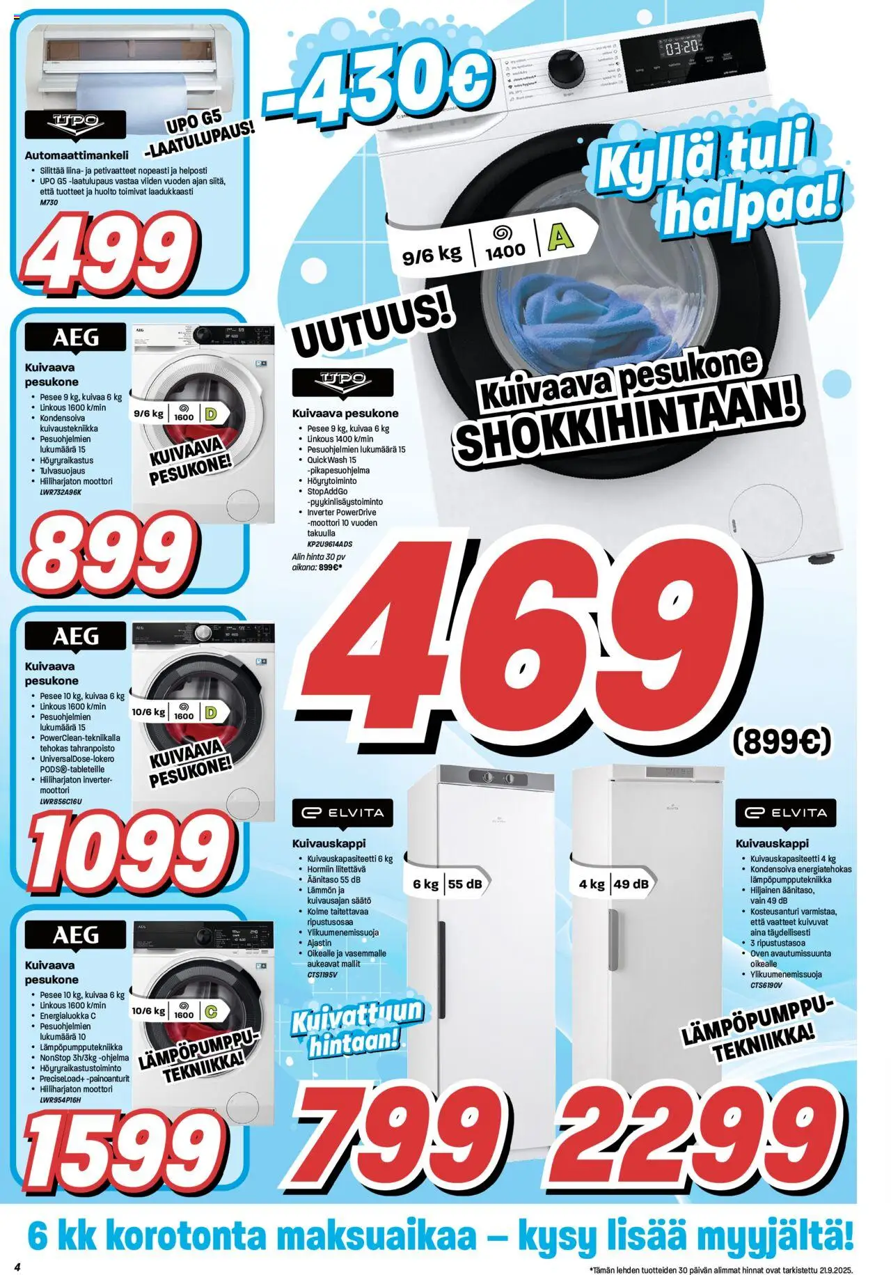 Veikon Kone tarjoukset – voimassa 22.09.2025 alkaen | Sivu: 4 | Tuotteet: Pesukone, Vaatteet, Kuivaava pesukone