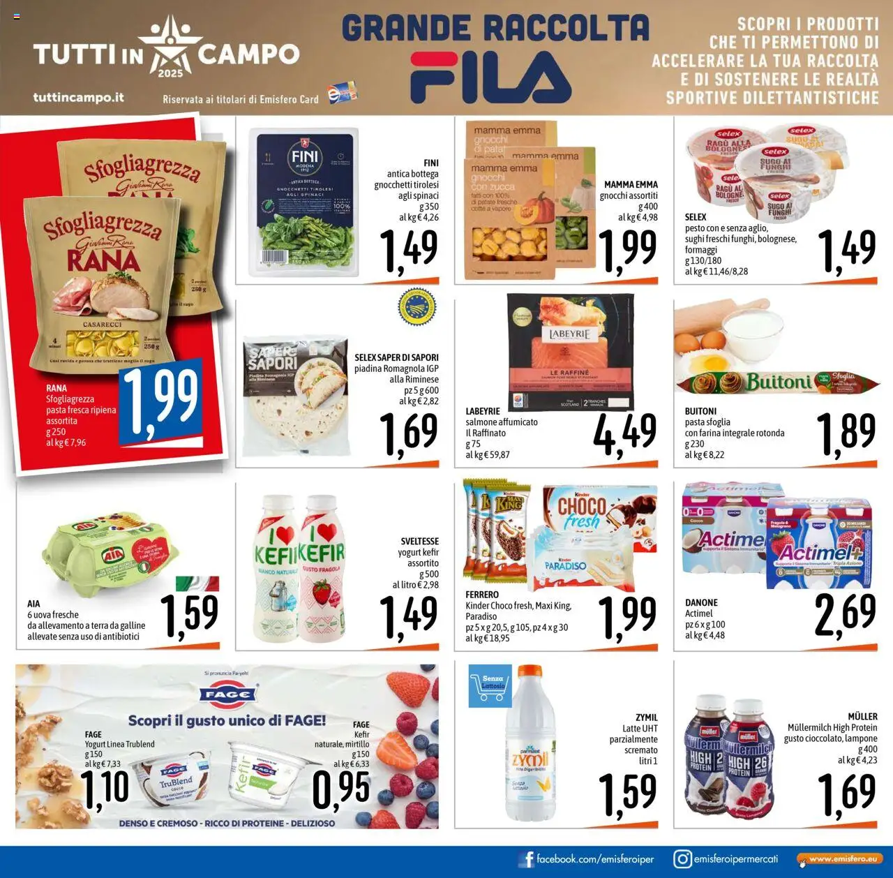 Volantino Emisfero del 09.10.2025 | Pagina: 15 | Prodotti: Pasta, Lampone, Cocco, Sugo