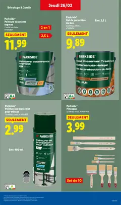 LIDL - Prévisualisation de Parkside® Peinture couvrante express, L'unité au choix. 2 en 1 Vernis + apprêt. 2,5 L valide à partir de 26.02.2026 | Page: 33