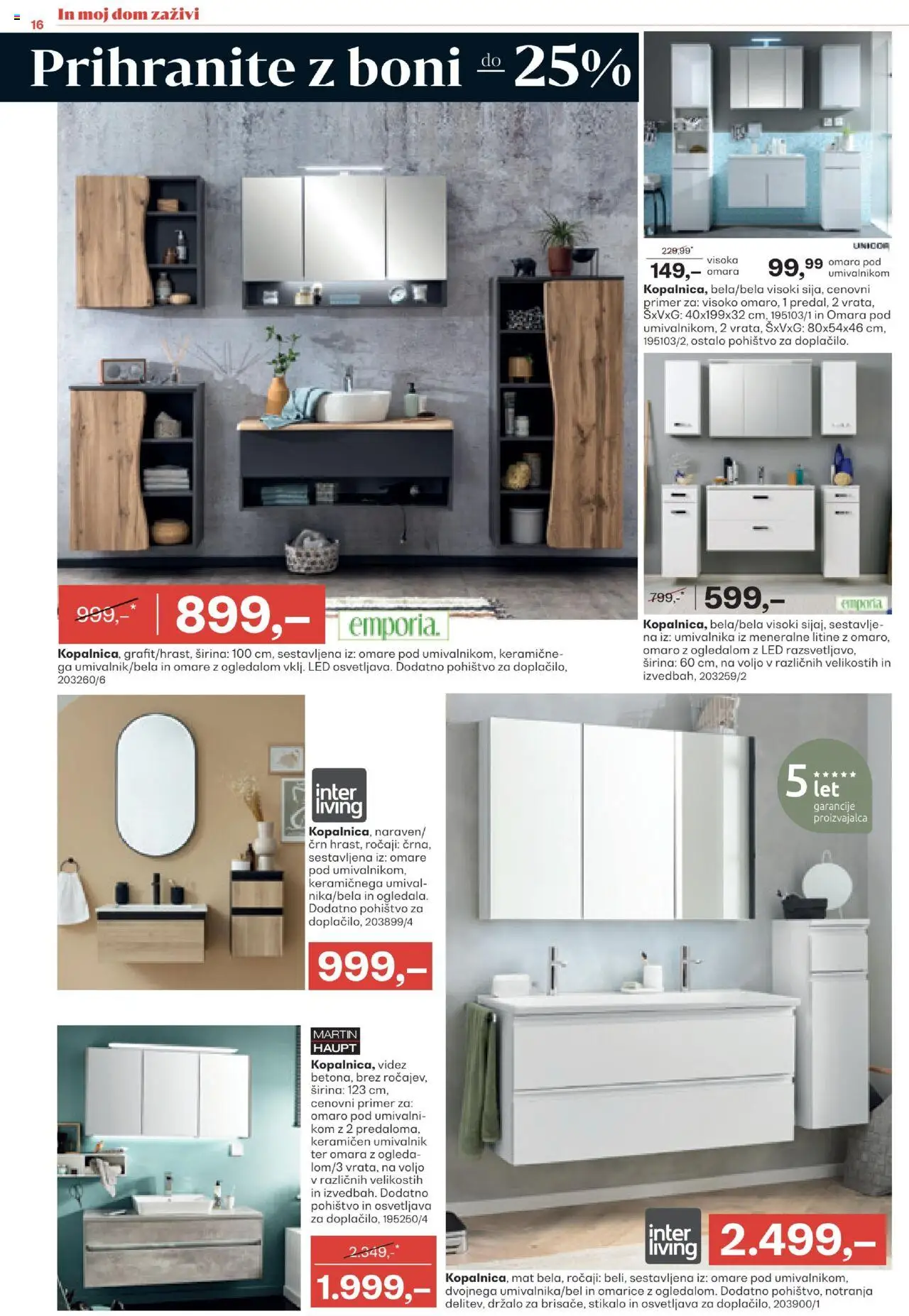 Rutar katalog │ velja od 20.08.2025 | Stran: 16 | Izdelki: Pohištvo, Omara, Umivalnik
