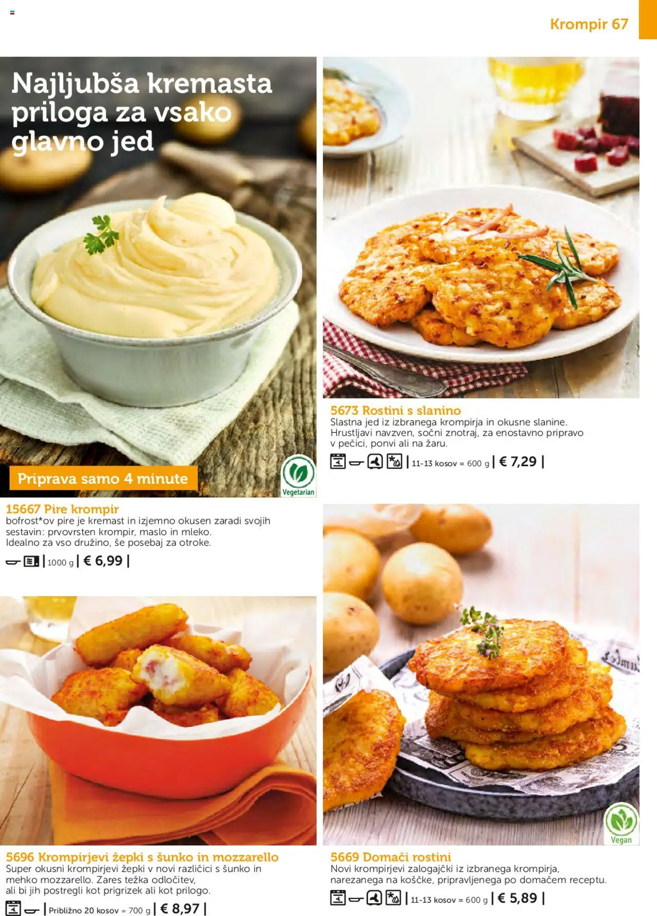 Novi Bofrost katalog ponudbe – veljaven od 01.05.2025 | Stran: 67 | Izdelki: Maslo, Krompir