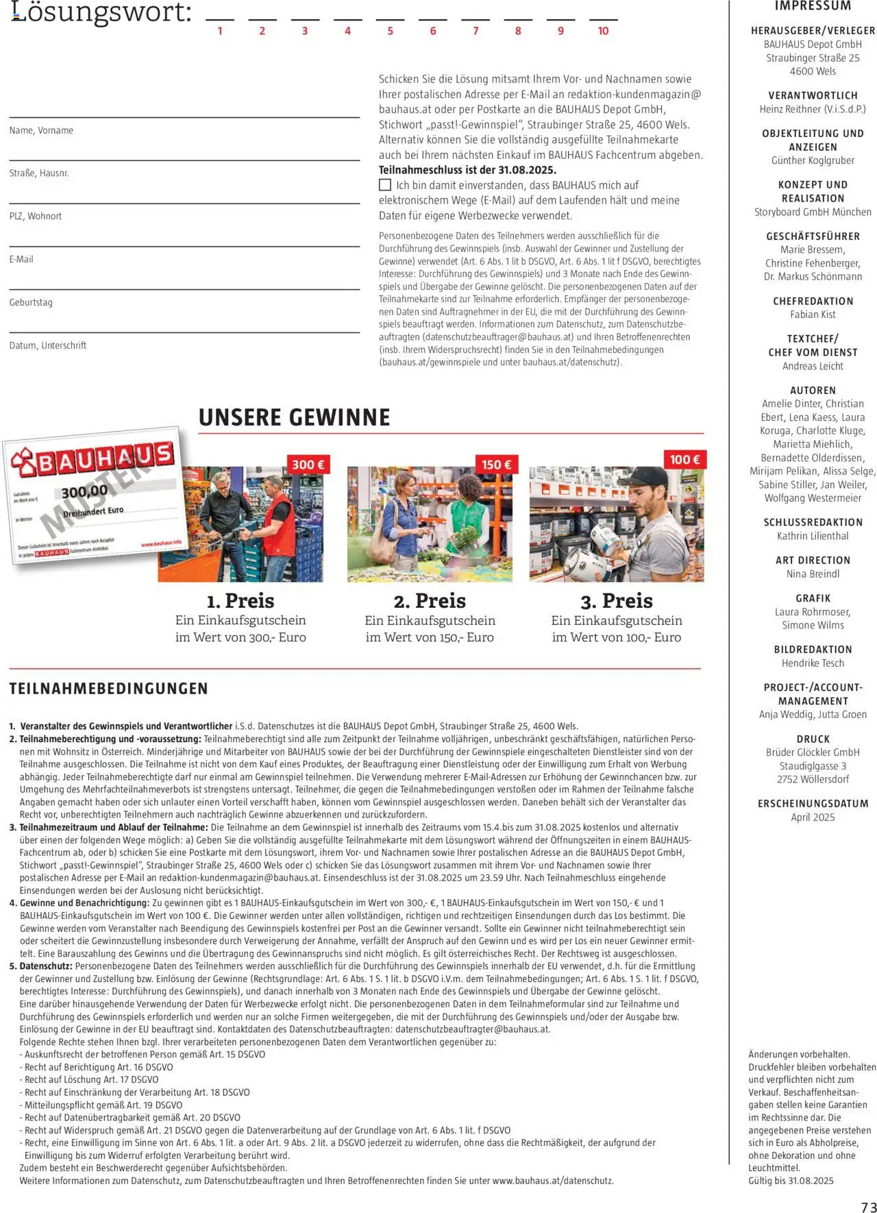 Bauhaus passt! Magazin gültig ab 14.04.2025 | Seite: 73