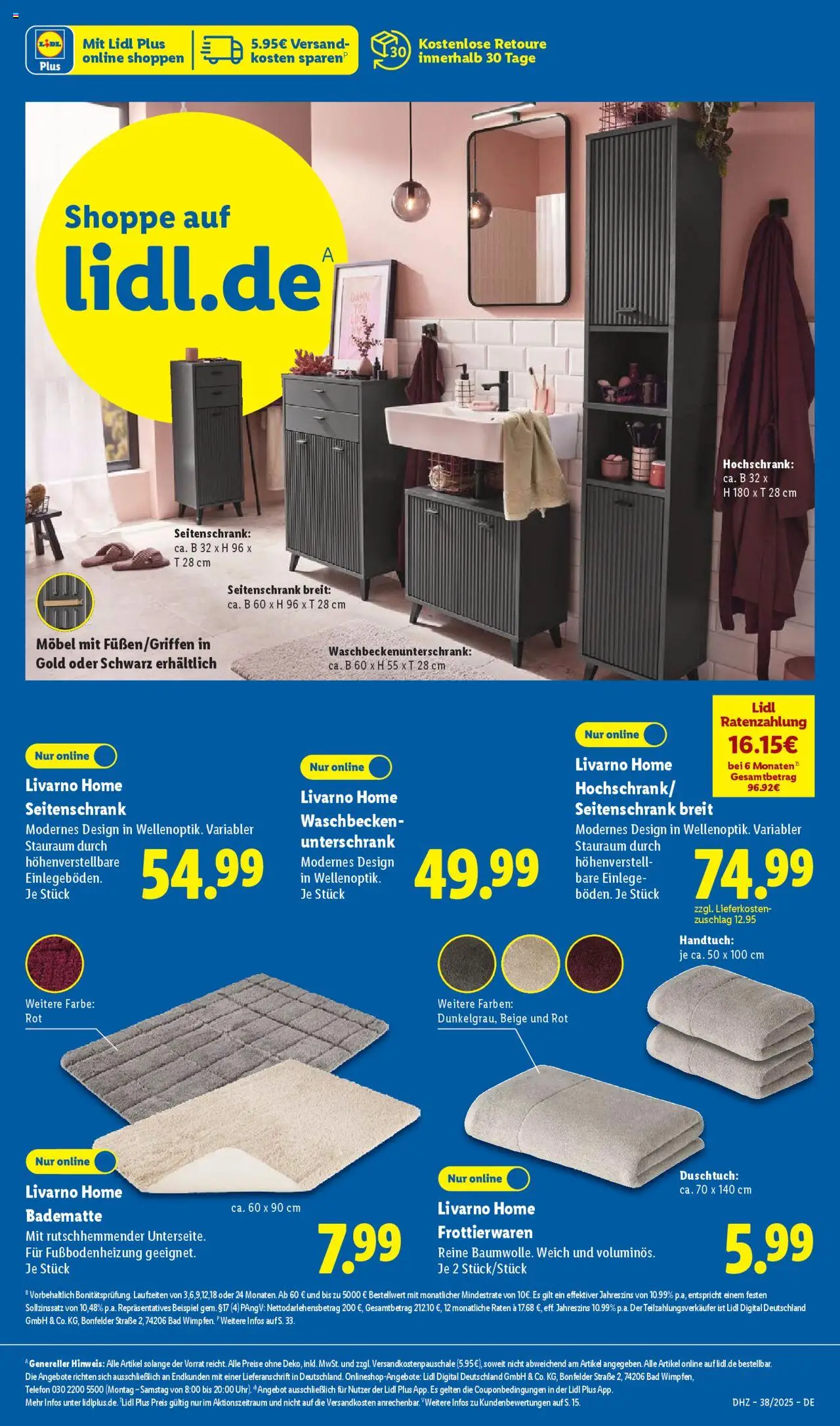 Lidl Prospekt 	 – gültig ab 15.09.2025 | Seite: 47 | Produkte: Waschbecken, Bad, Unterschrank, Telefon