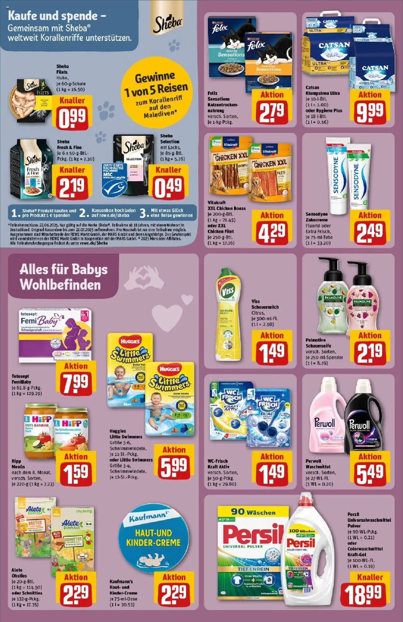 Rewe prospekt Mechernich / Kommern	 - gültig ab dem 08.06.2025 | Seite: 22 | Produkte: Milch, Perwoll, Mars, Persil